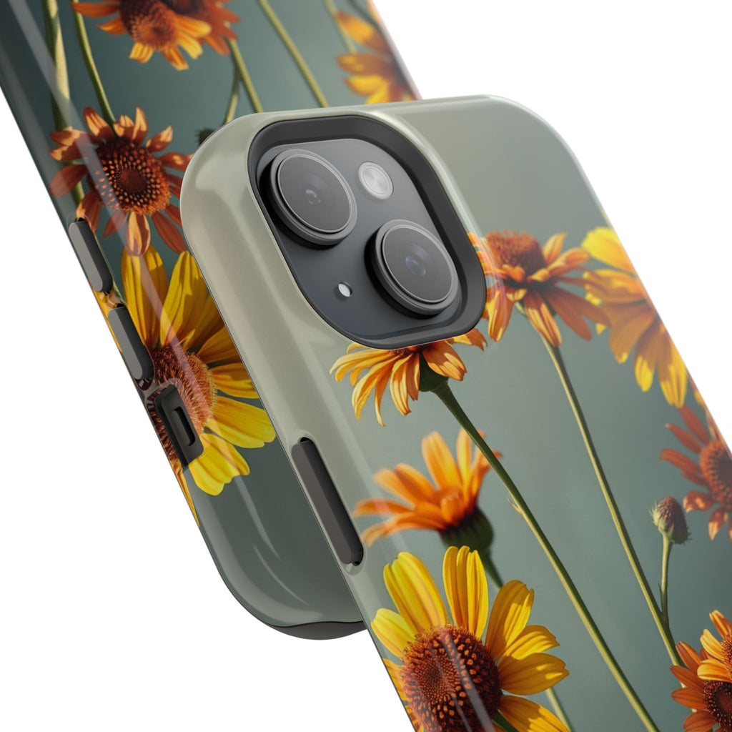 iPhone Mustard And Rust Wildflower Bunch Slim Everyday iPhone Designer · iPhone