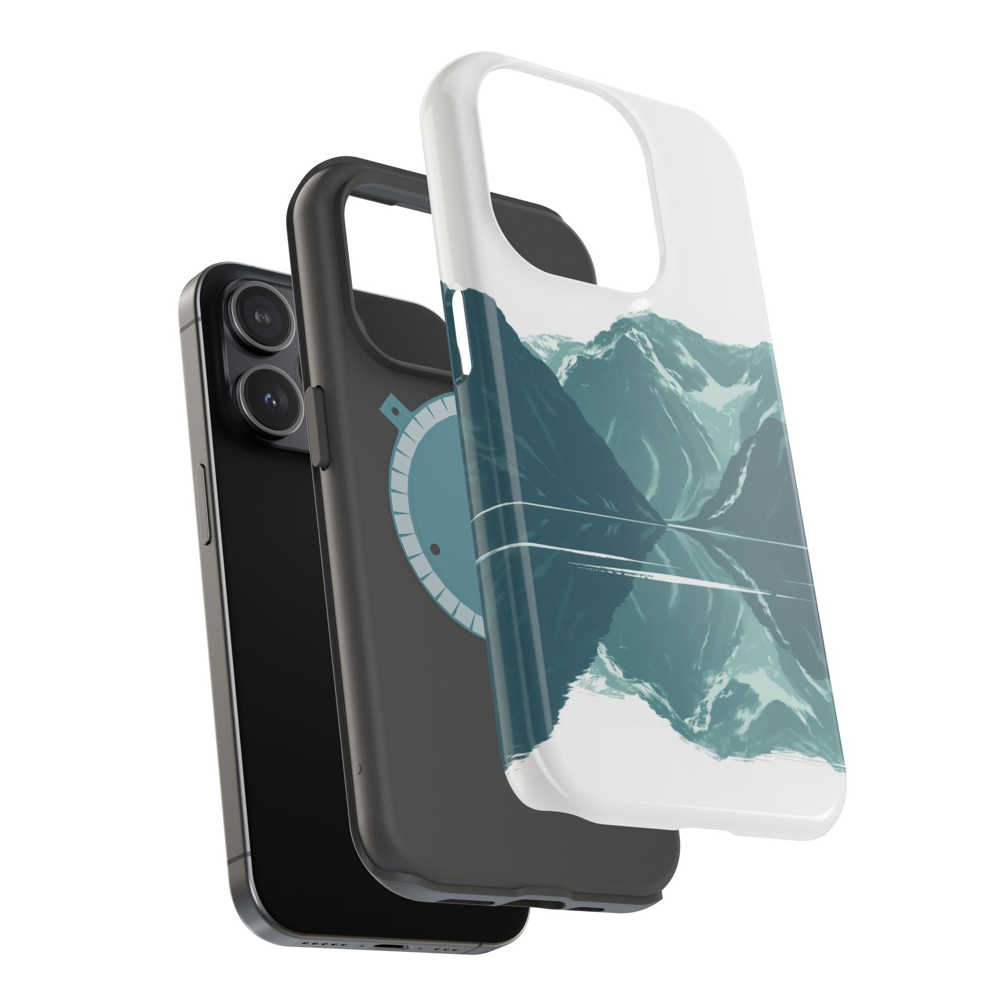 iPhone Sage And Ivory Fjord Reflection Slim Everyday Designer Case · iPhone Case