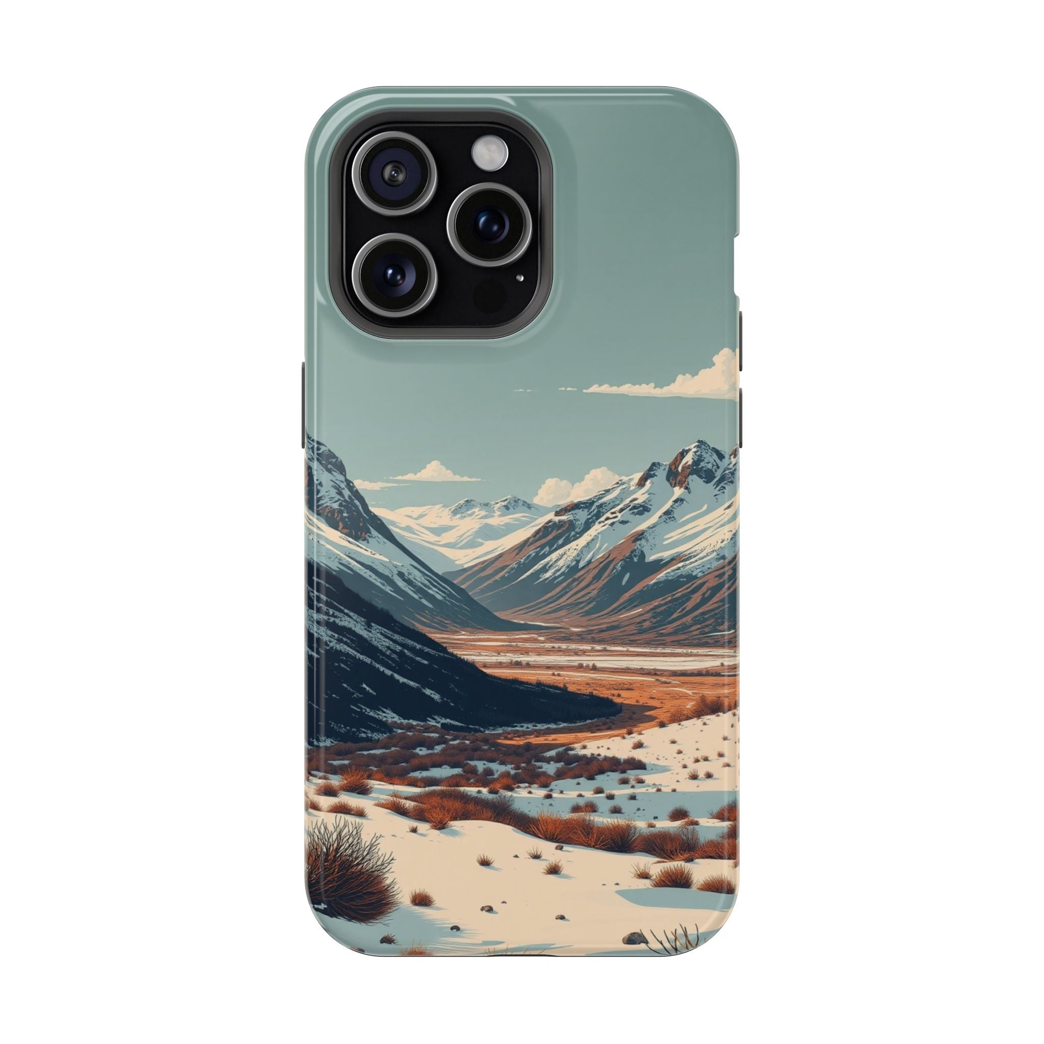 iPhone Serene Tundra Expanse Design Slim Everyday Designer Case · iPhone Case