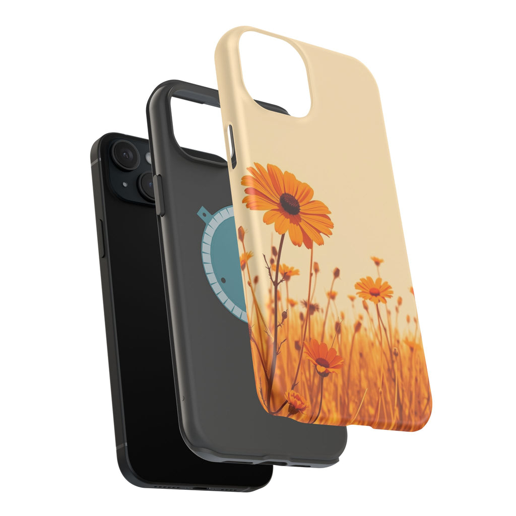 iPhone Wildflower Field Minimalist Line Art Slim Everyday Designer Case · iPhone