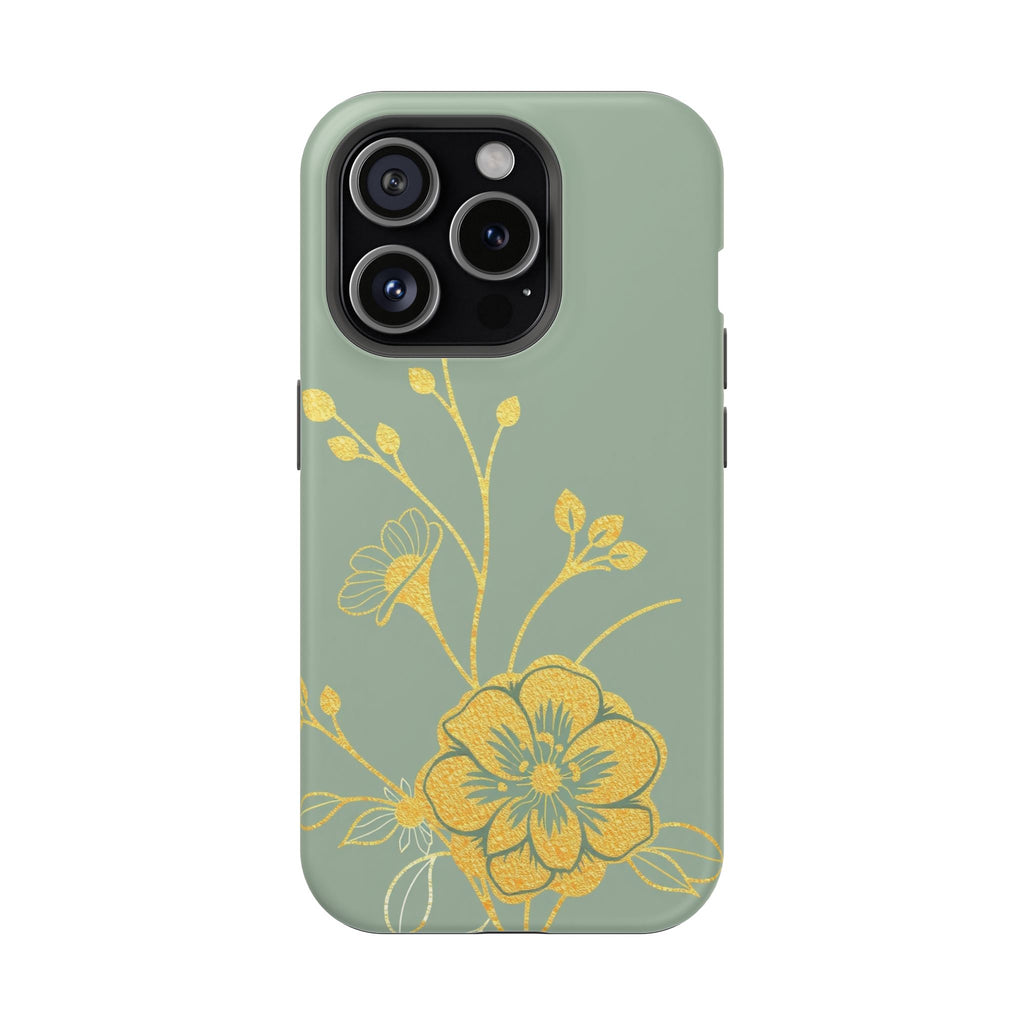 iPhone Floral Gold Foil Cinematic Art Slim Everyday Designer Case · iPhone Case