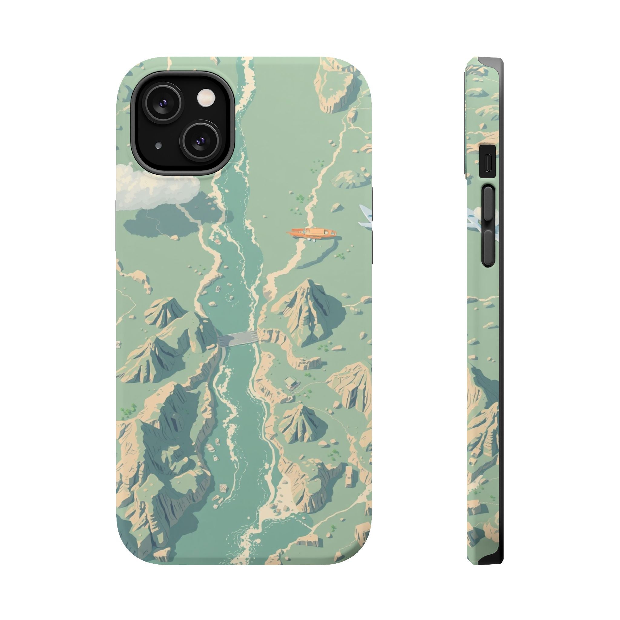 iPhone River Delta Aerial Pixel Art -Bit Slim Everyday iPhone Designer · iPhone
