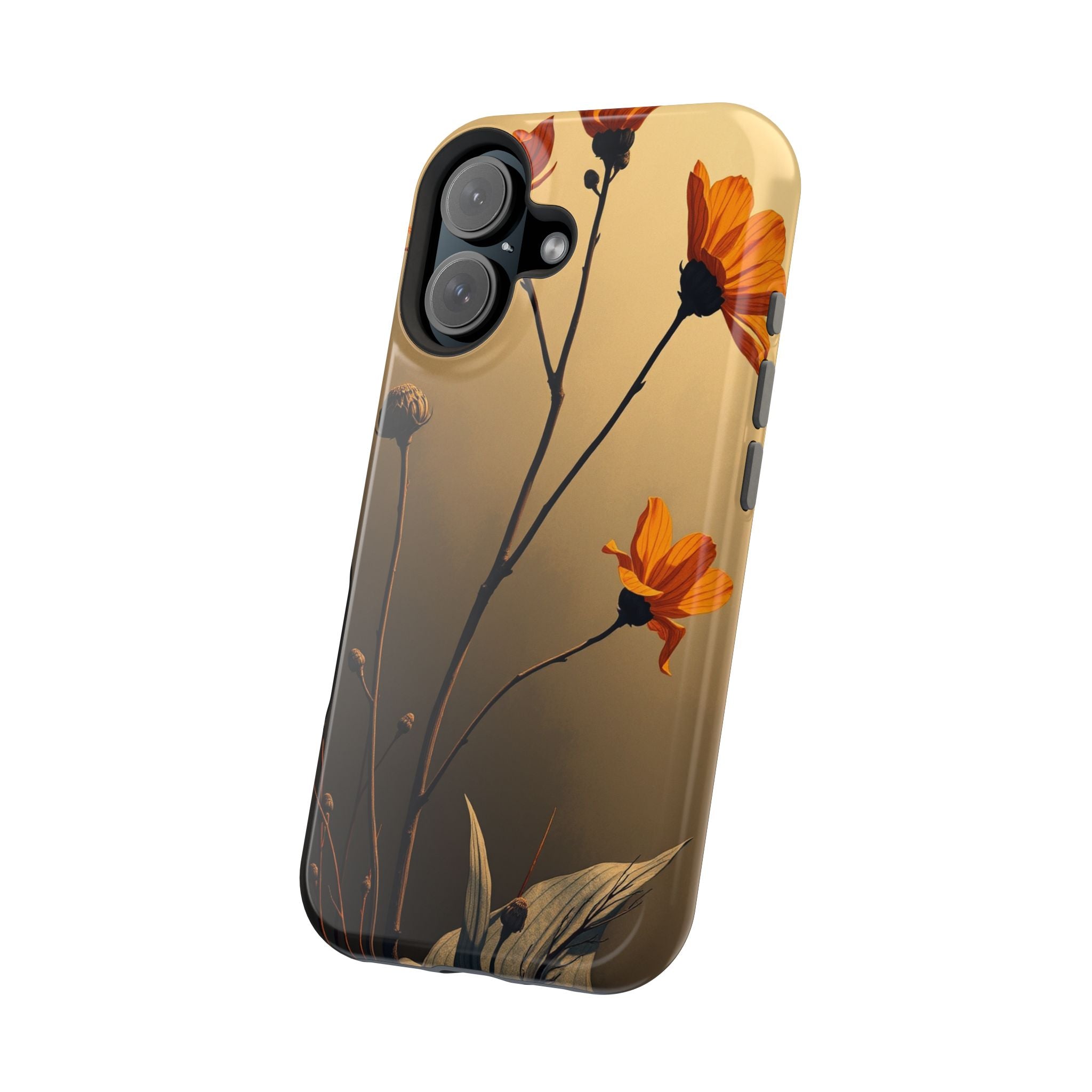 iPhone Burnt Orange And Sand Botanical Illustration Gal Slim Snap Case · iPhone