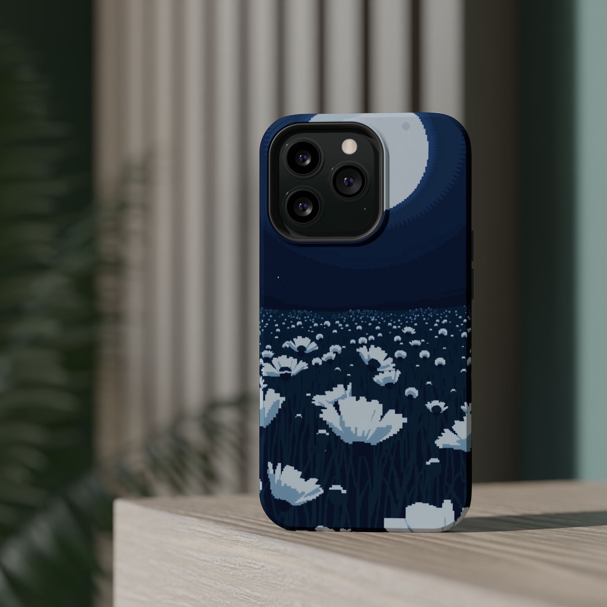 iPhone Poppy Field Pixel Art -Bit Bold Modern Everyday Snap Case · iPhone Case