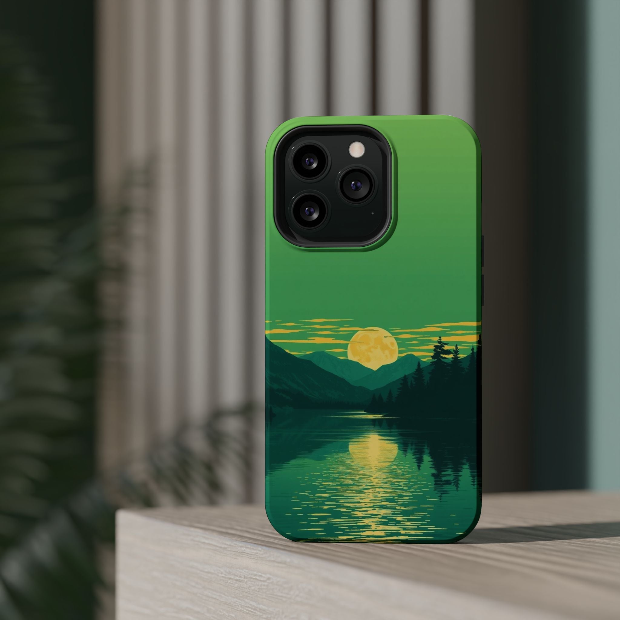 iPhone Lake at Twilight Risograph Print Slim Everyday iPhone Designer · iPhone C