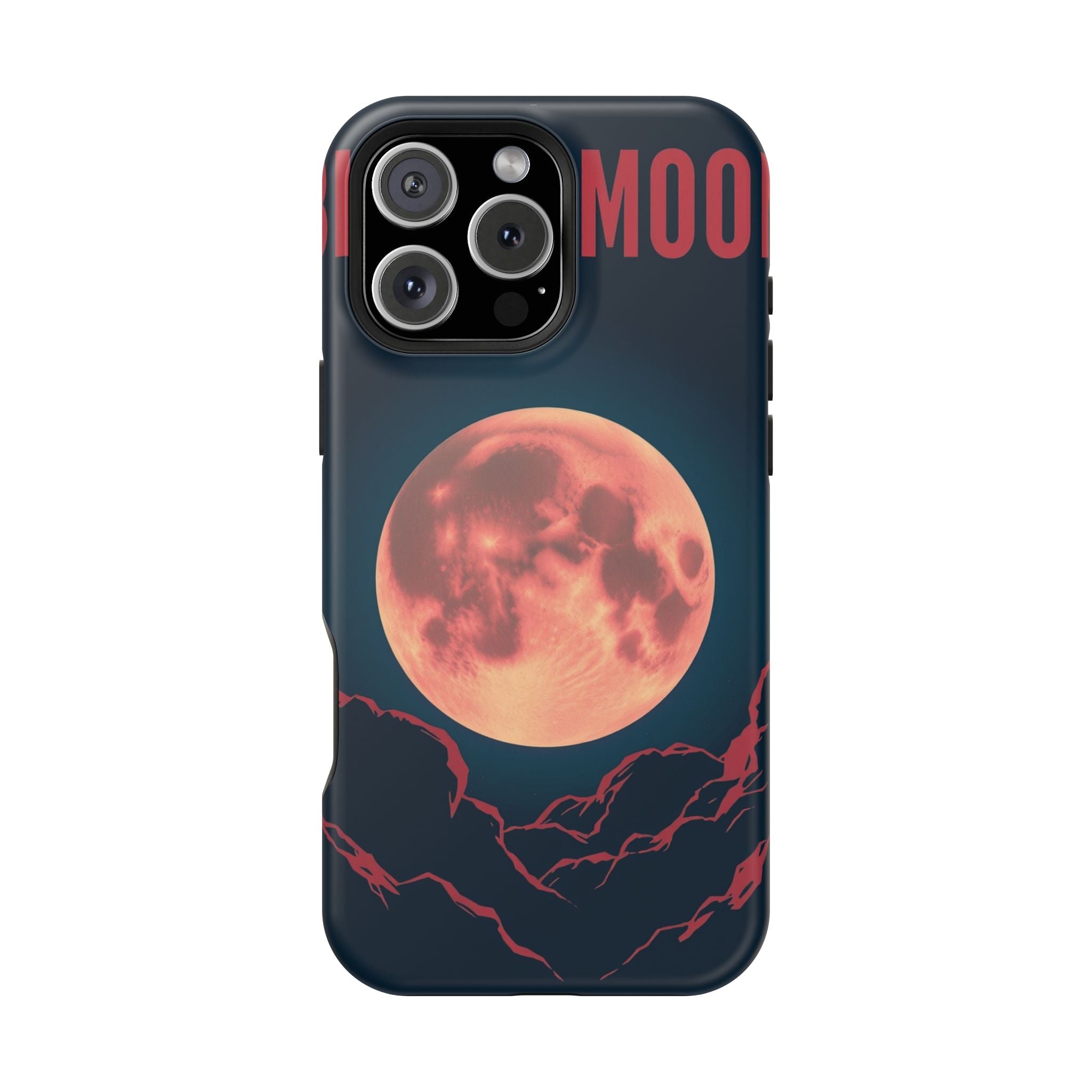 iPhone Blood Moon Rise Vintage Retro Poster Slim Everyday Designer Case · iPhone