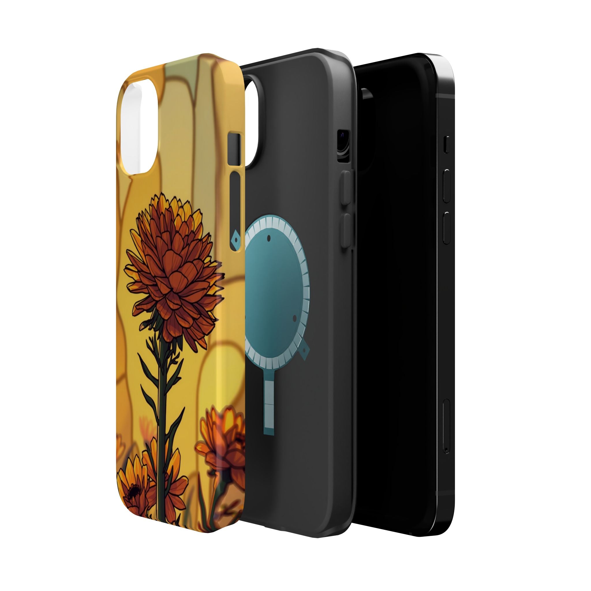 iPhone Sunset Amber And Peach Ranunculus Stack Soft iPhone Finish · iPhone Case