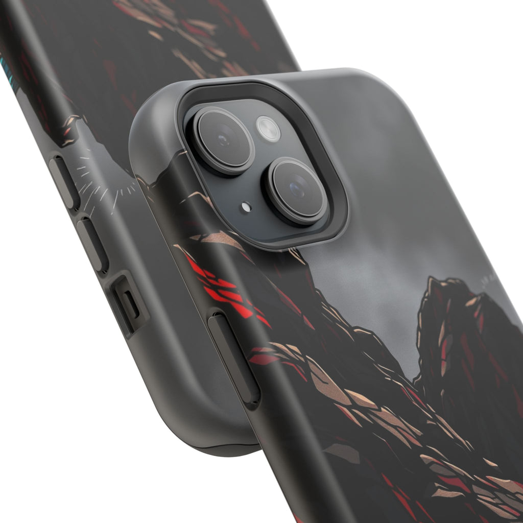 iPhone Black And Crimson Rocky Coastline Slim Everyday iPhone 11 · iPhone Case