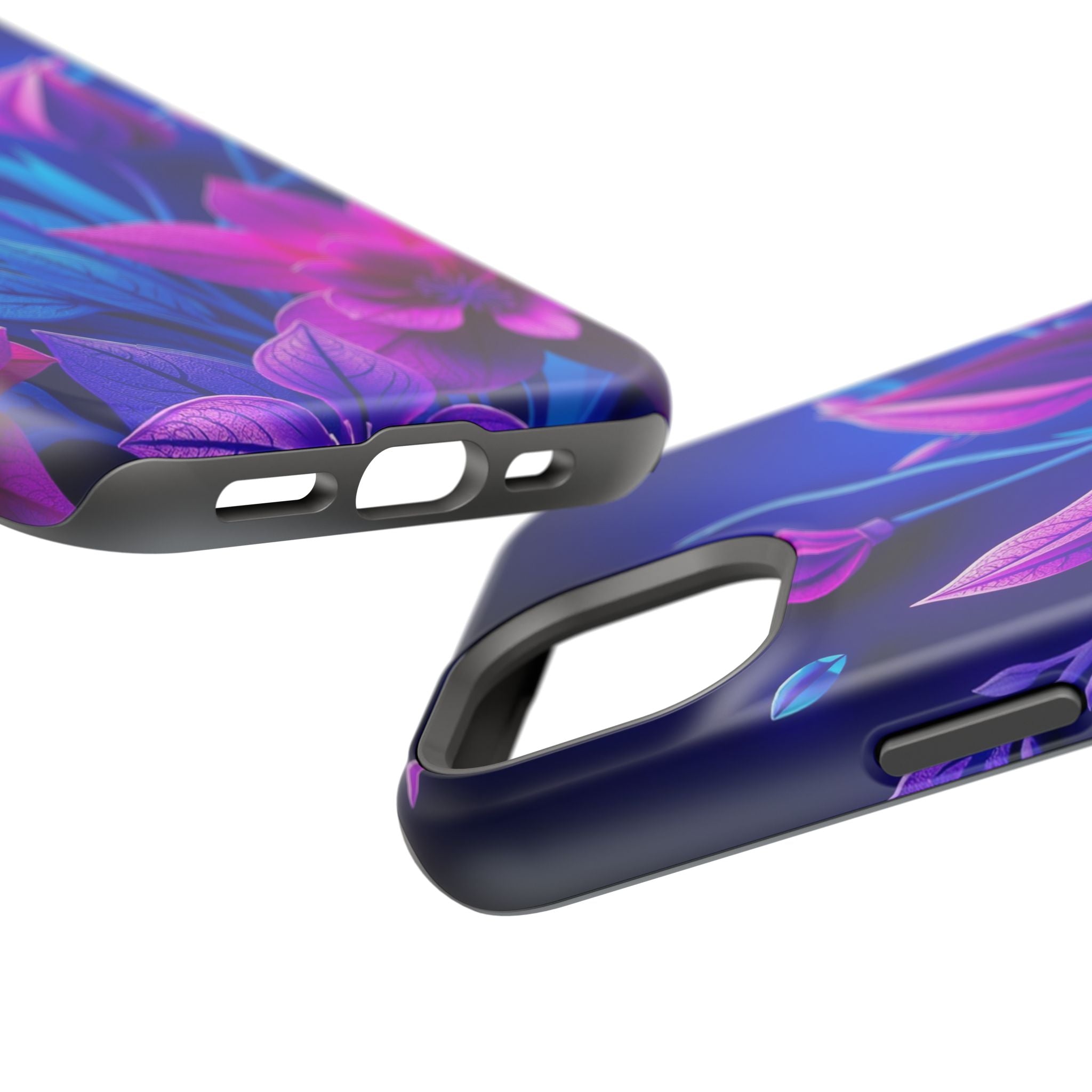 iPhone Neon Floral Paper Cut Art Bold Modern Everyday Snap Case · iPhone Case