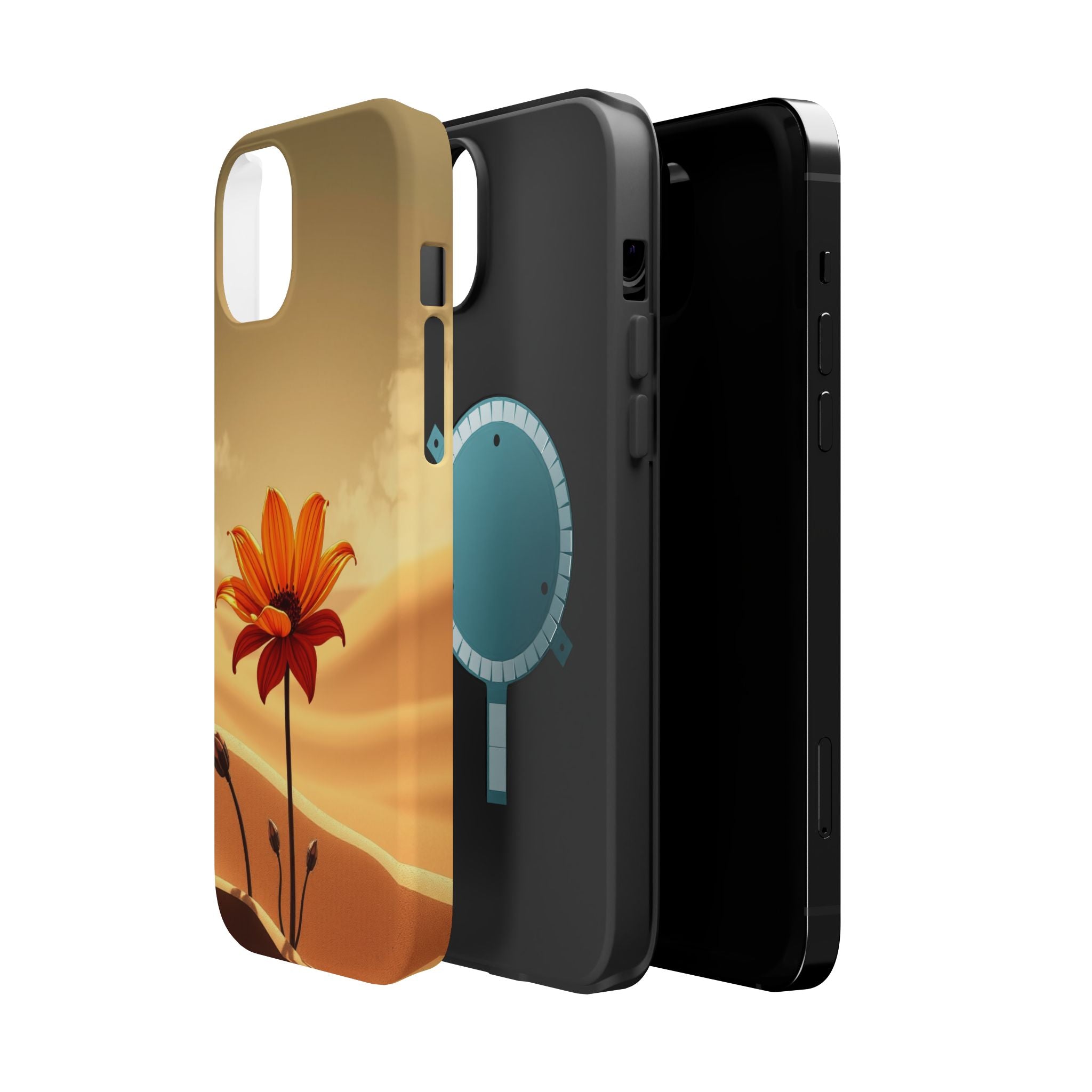 iPhone Neon Floral Dark Gothic Ink Bold Modern Everyday Snap Case · iPhone Case