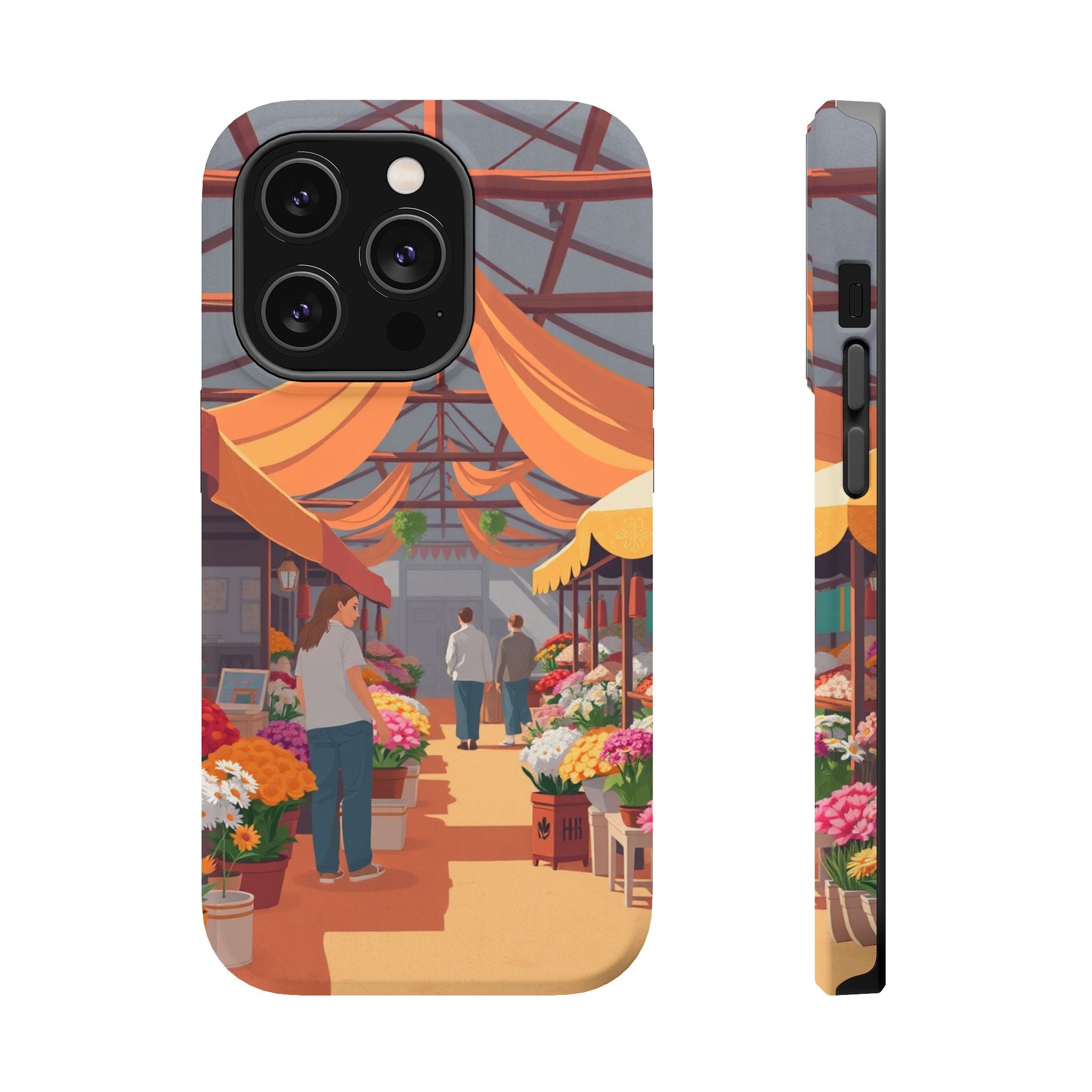 iPhone Vibrant Flower Market Design Slim Everyday Designer Case · iPhone Case
