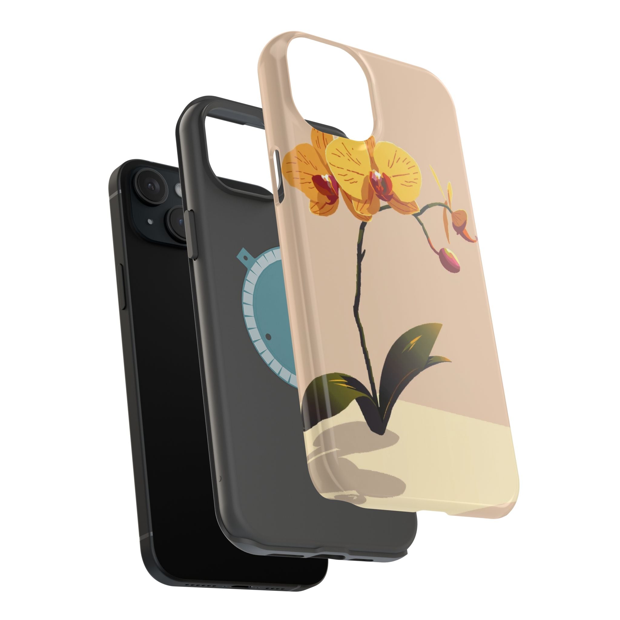 iPhone Orchid Study Pixel Art -Bit Bold Modern Everyday Snap Case · iPhone Case
