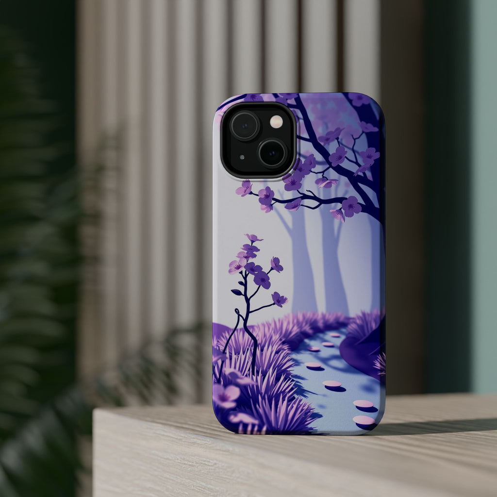 iPhone Blossom Trail Paper Cut Art Bold Modern Everyday Snap Case · iPhone Case