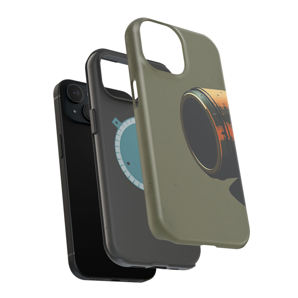iPhone Charcoal And Copper Vintage Postcard Slim Everyday Designer Case · iPhone