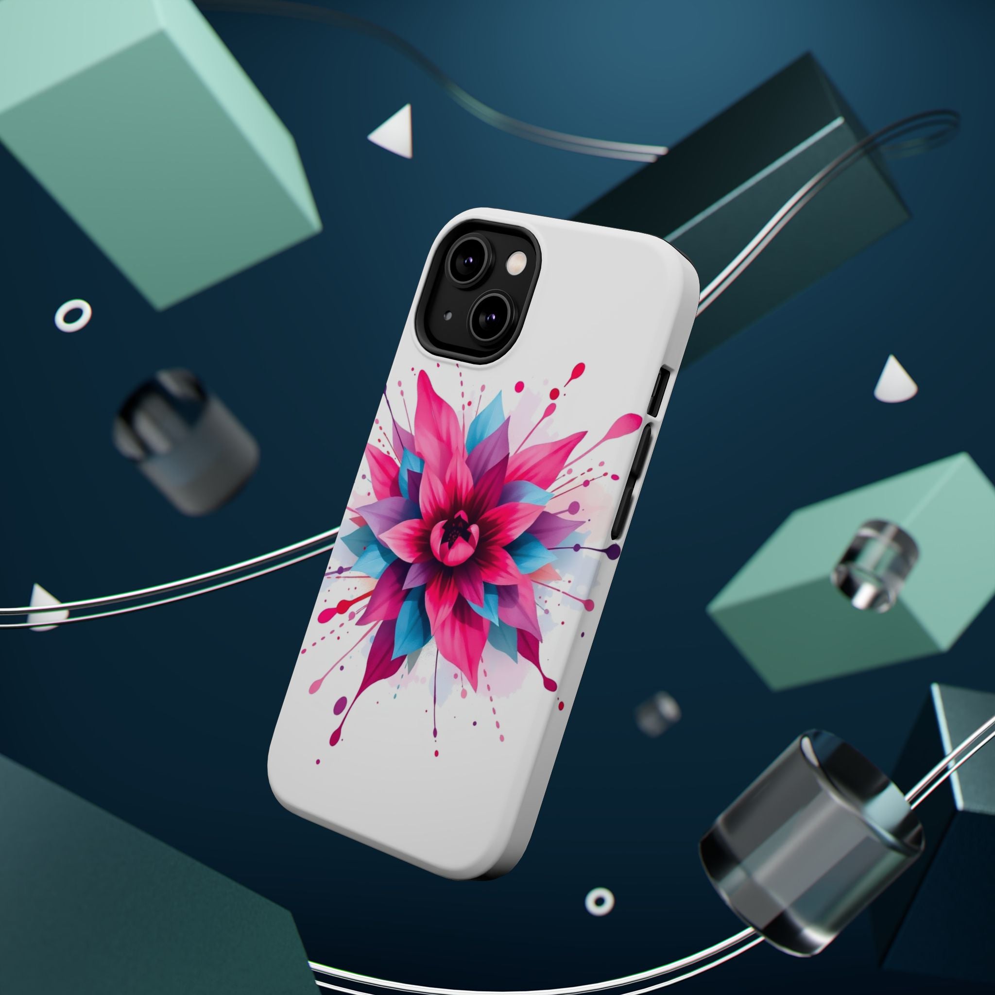 iPhone Floral Watercolor Splash Electric Art Slim iPhone Everyday · iPhone Case