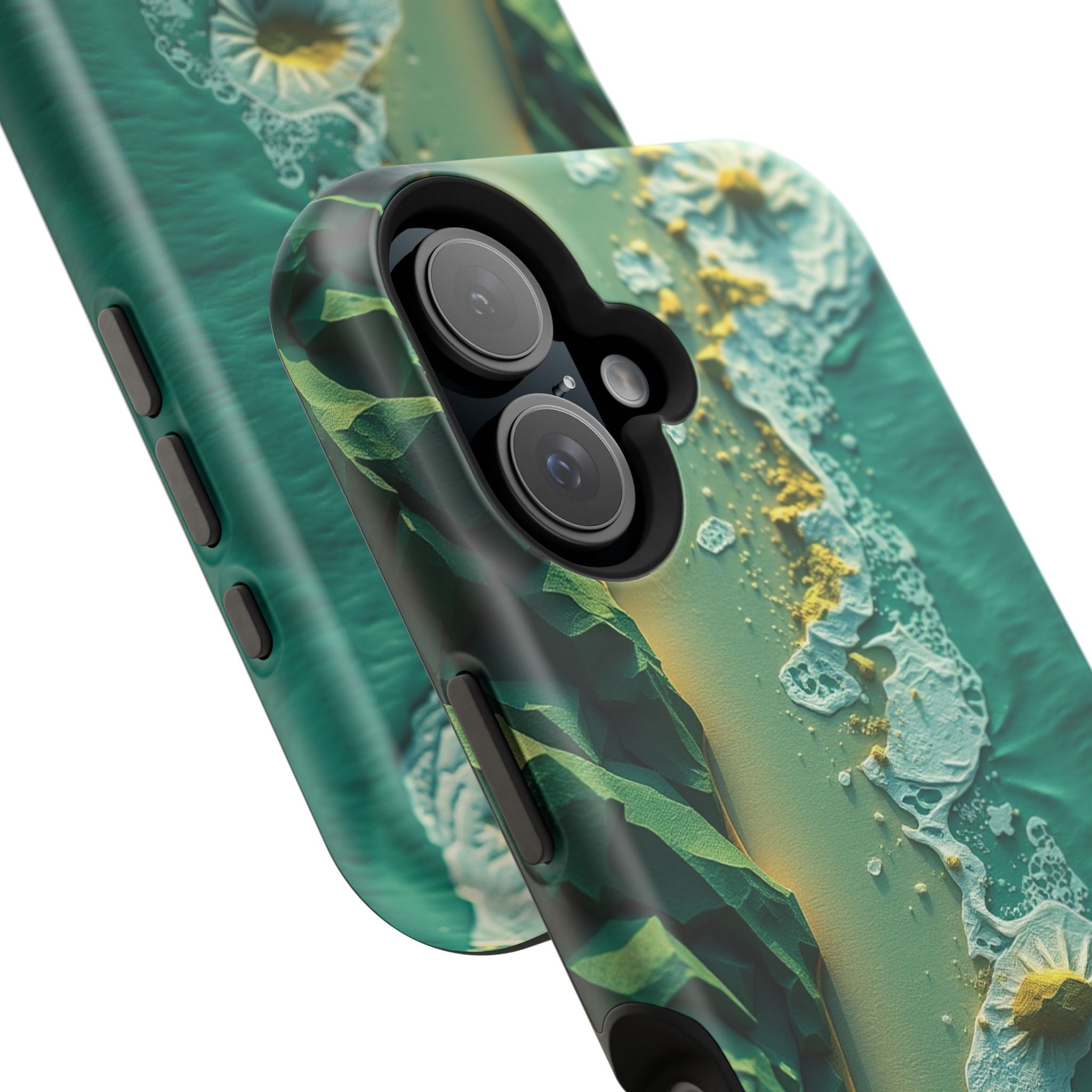 iPhone Emerald Green And Gold Shoreline Aerial Soft iPhone Finish · iPhone Case