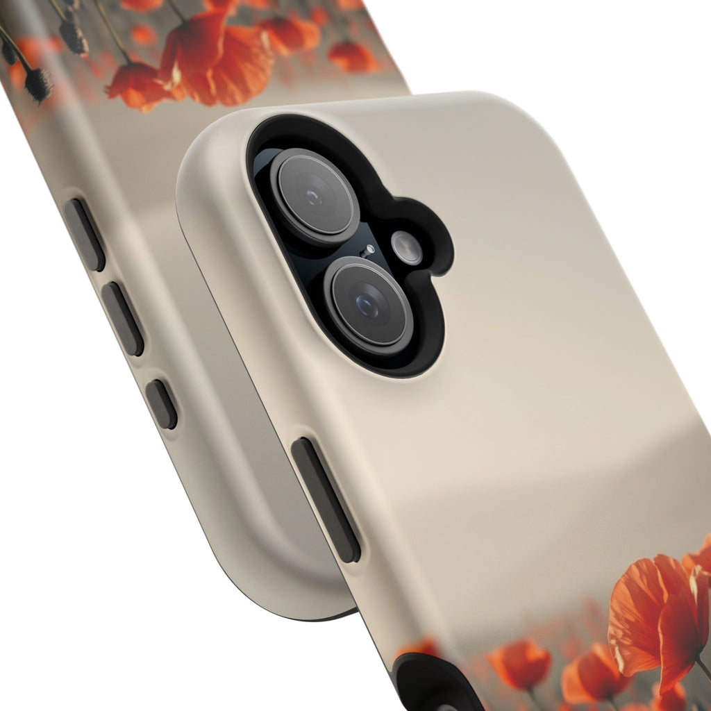 iPhone Charcoal And Copper Poppy Field Slim Everyday Designer Case · iPhone Case