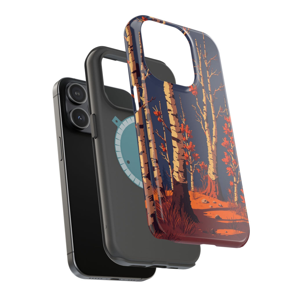 iPhone Birch Grove Pixel Art -Bit Bold Modern Everyday Snap Case · iPhone Case
