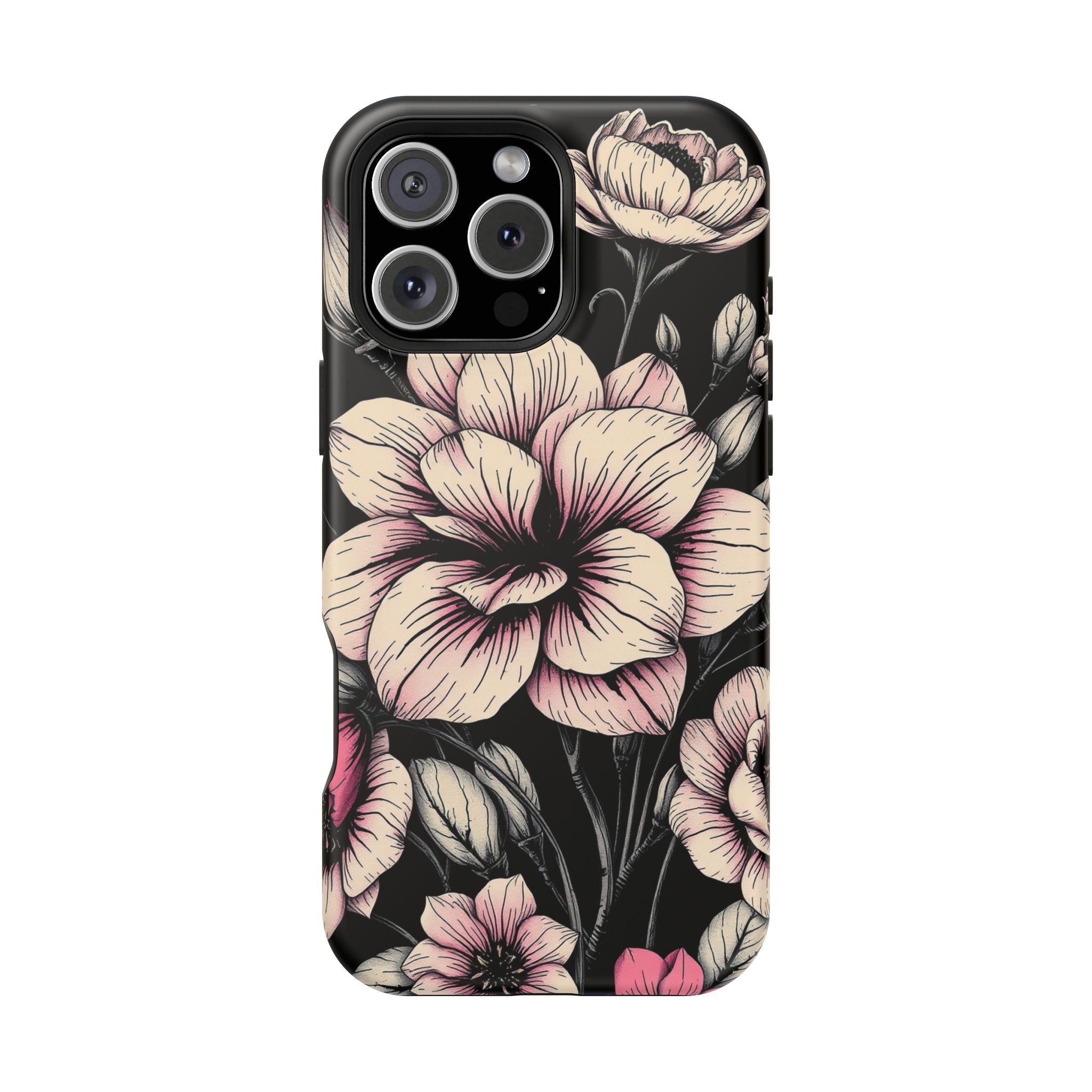 iPhone Floral Dark Academia Gothic Ink Slim Everyday Designer Case · iPhone Case