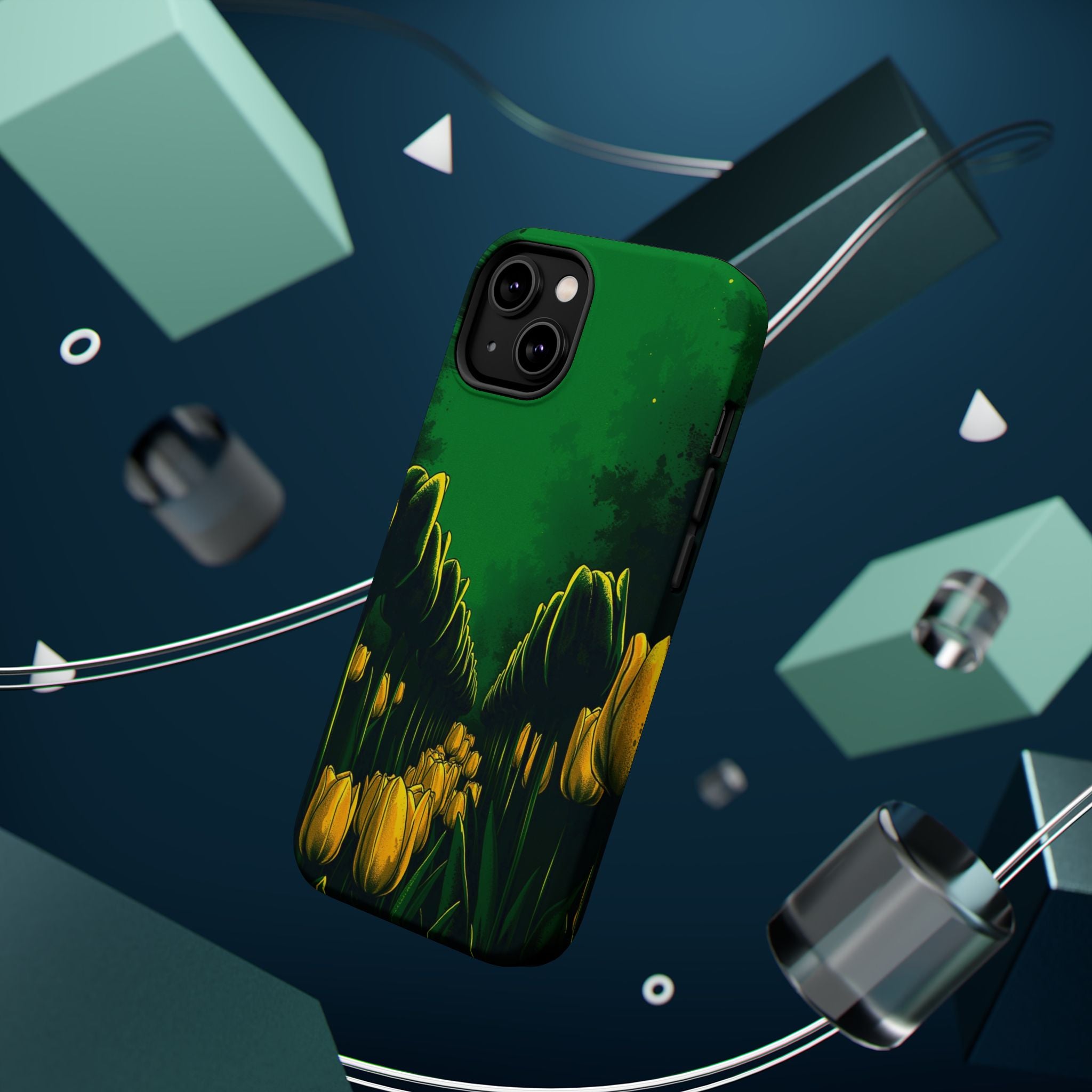 iPhone Tulip Row Emerald Green And Gold Slim Snap Case · iPhone Case