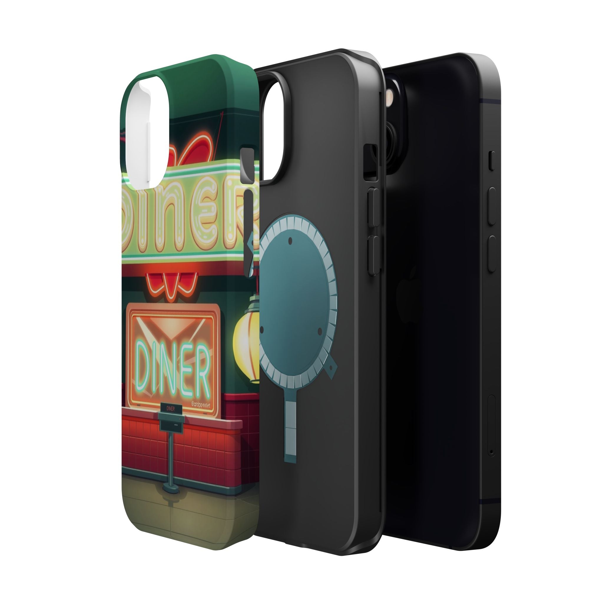 iPhone Neon Diner Sign Mystic Art Bold Modern Everyday Snap Case · iPhone Case