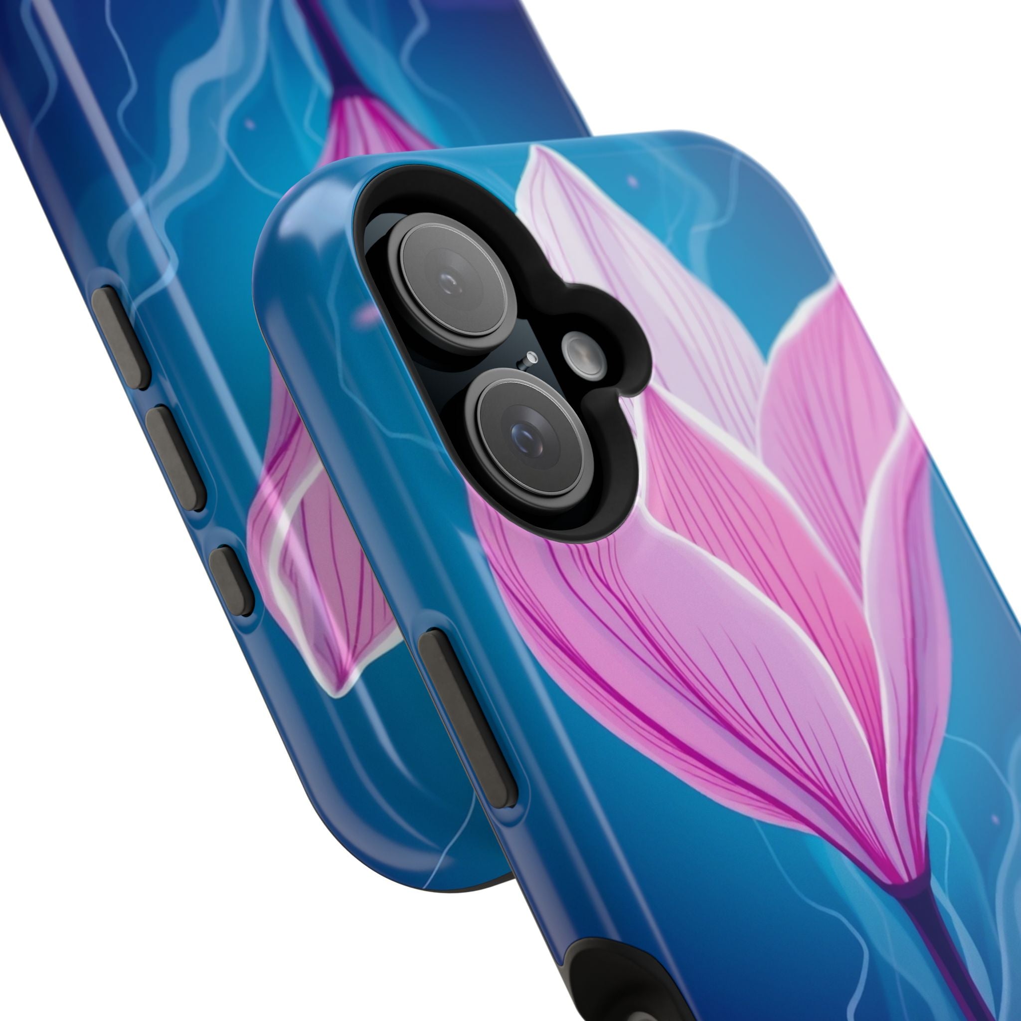 iPhone Cyan And Magenta Petal Storm Slim Everyday Designer Case · iPhone Case