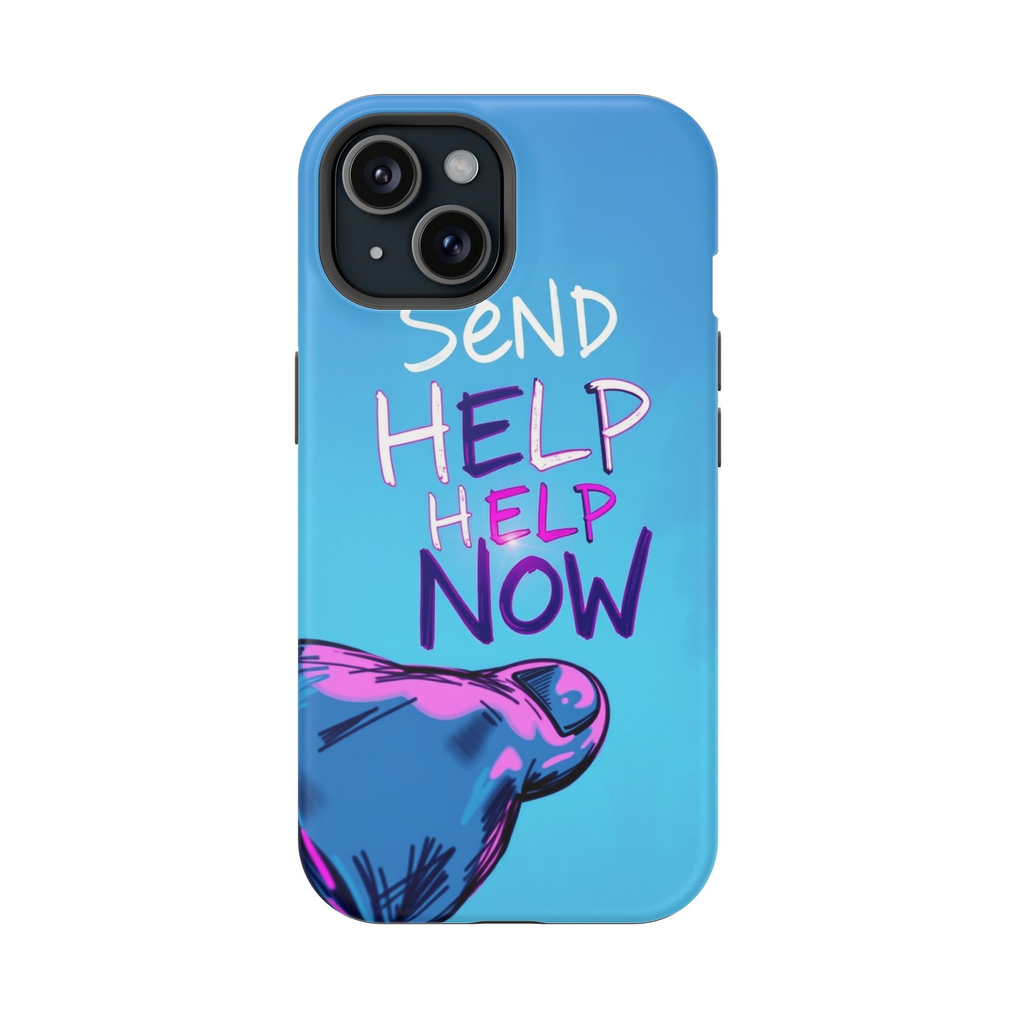 iPhone Radiant Send Help Now Design Slim Everyday Designer Case · iPhone Case