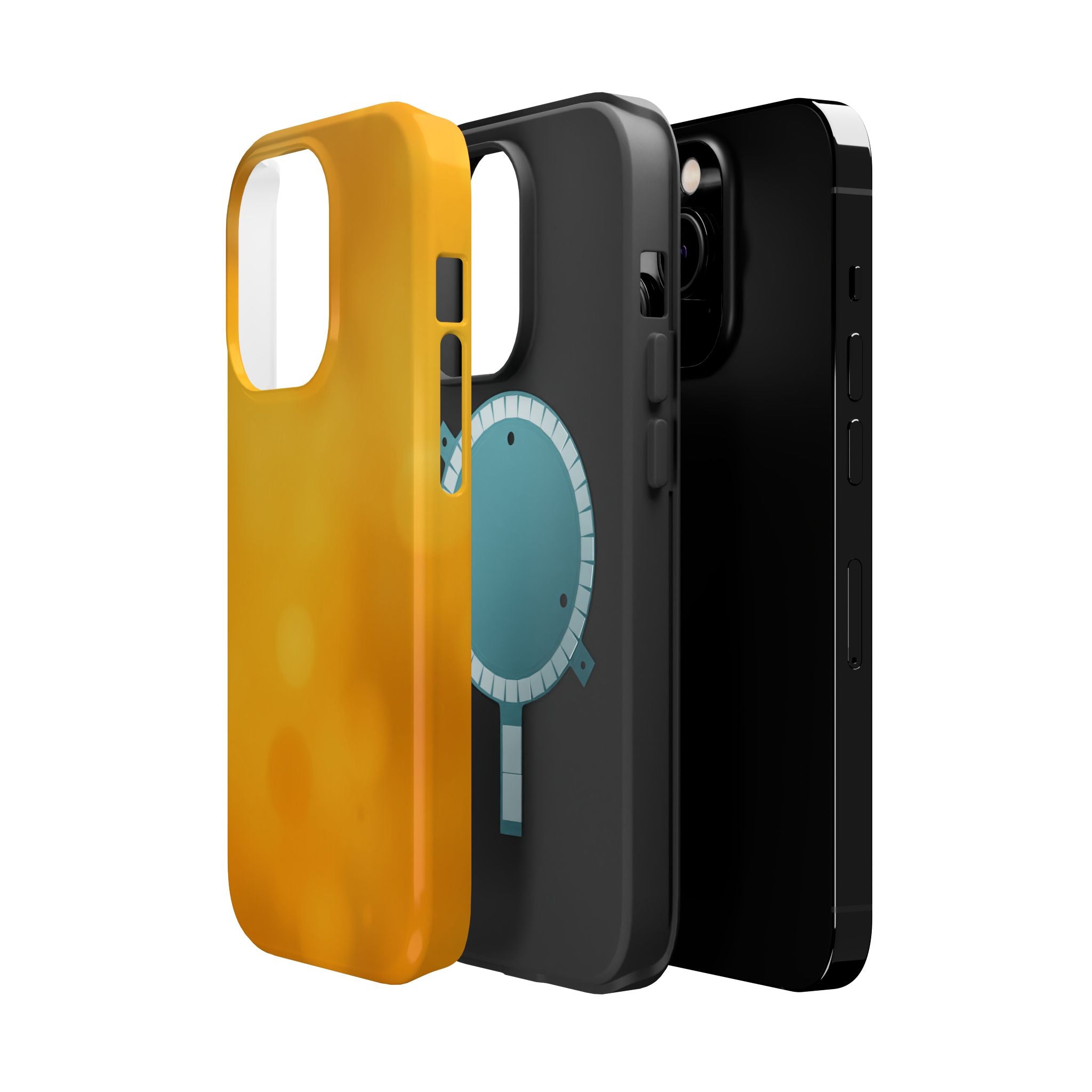 iPhone Mustard And Rust Pixel Blur Bold Modern Everyday Snap Case · iPhone Case