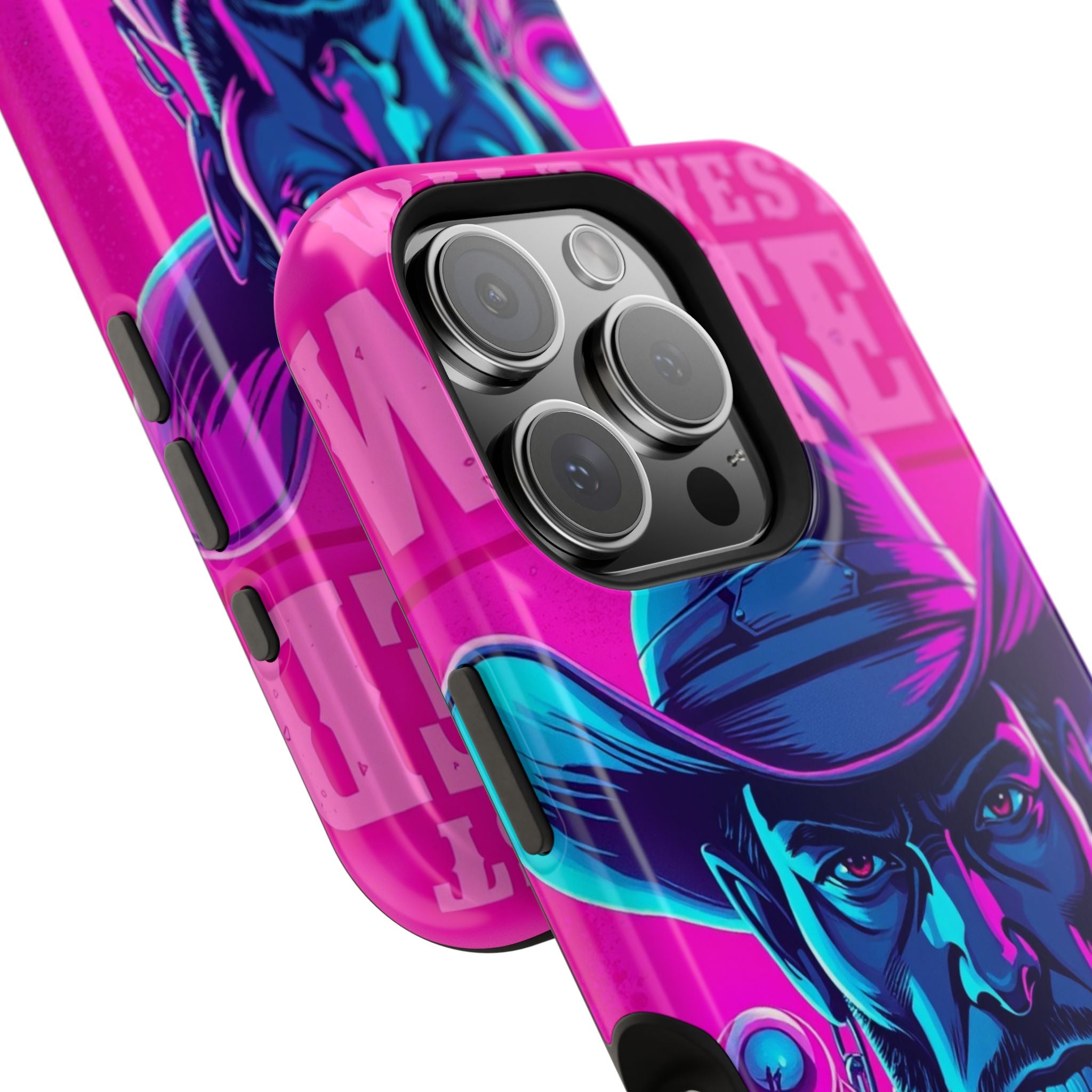 iPhone Wild West Wanted Neon Cyberpunk Slim Everyday Designer Case · iPhone Case