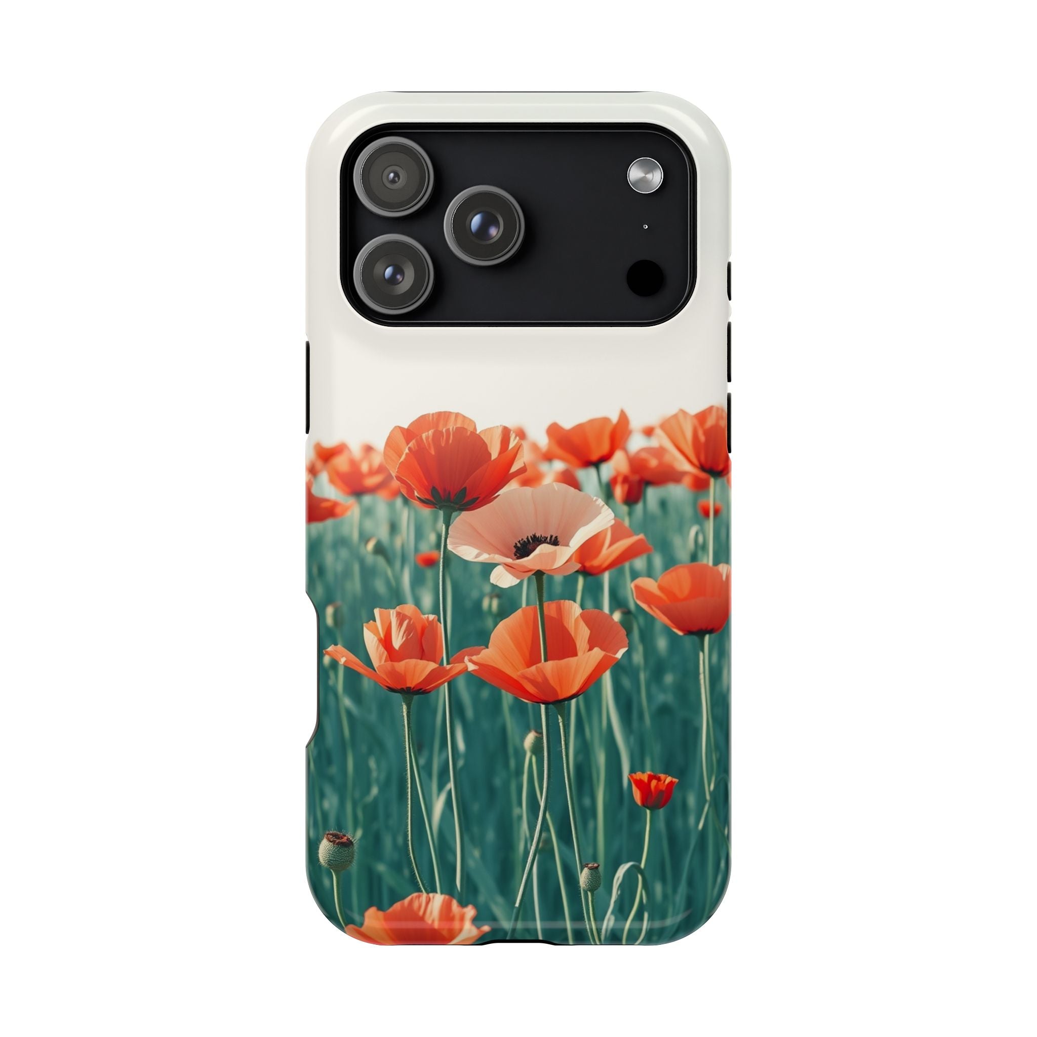 iPhone Mint And Blush Poppy Field 10 Slim Everyday Designer Case · iPhone Case