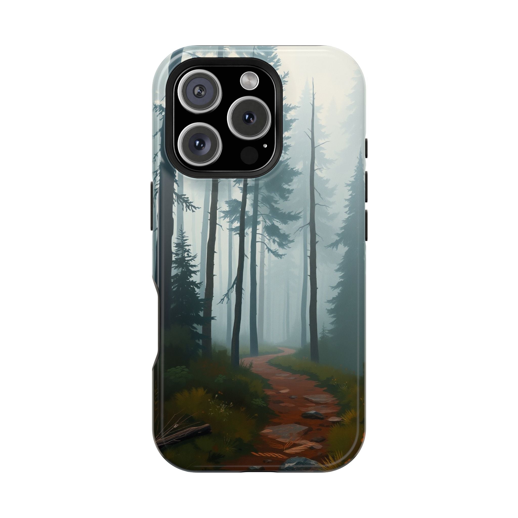 iPhone Serene Misty Forest Path Design Slim Everyday Designer Case · iPhone Case
