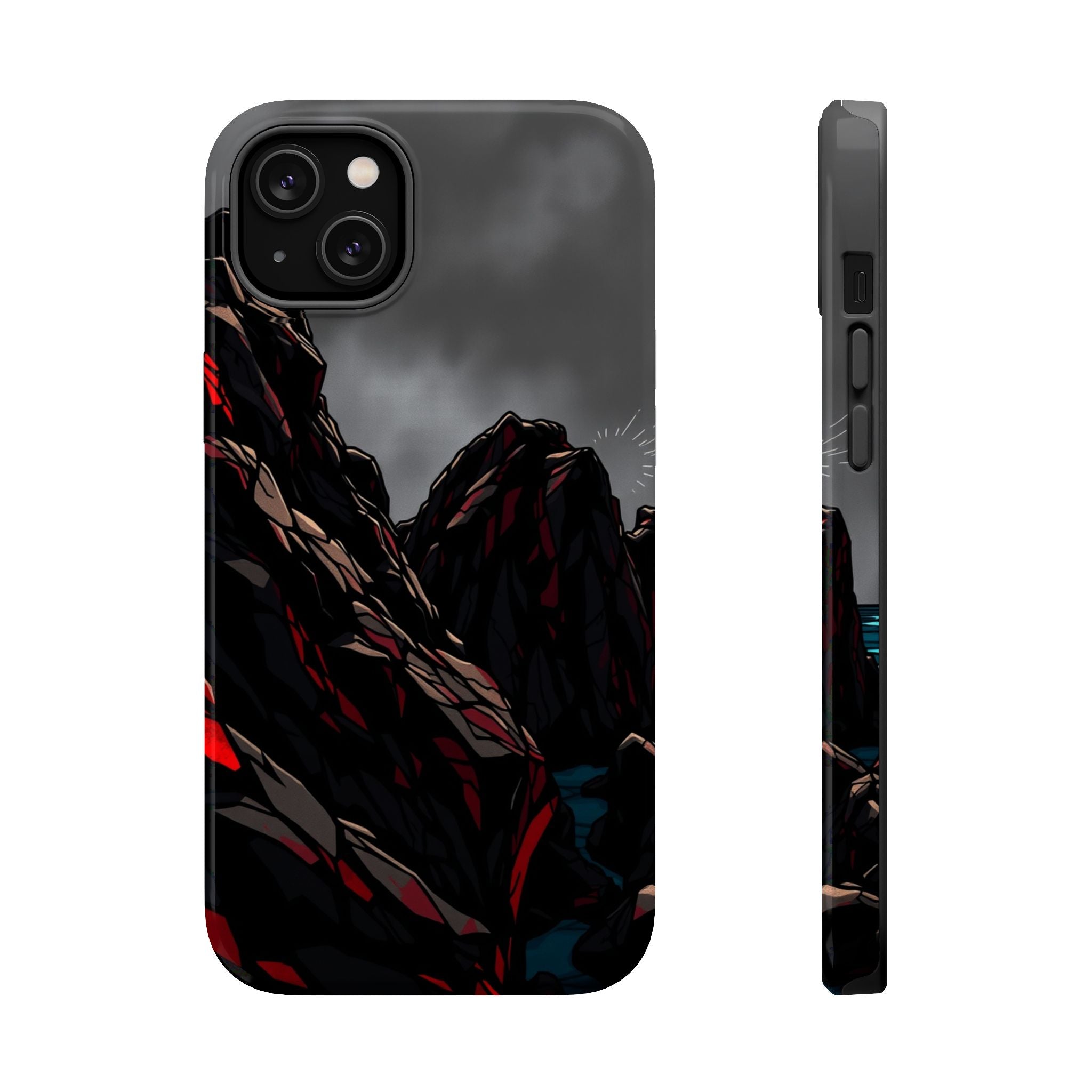 iPhone Black And Crimson Rocky Coastline Slim Everyday iPhone 11 · iPhone Case