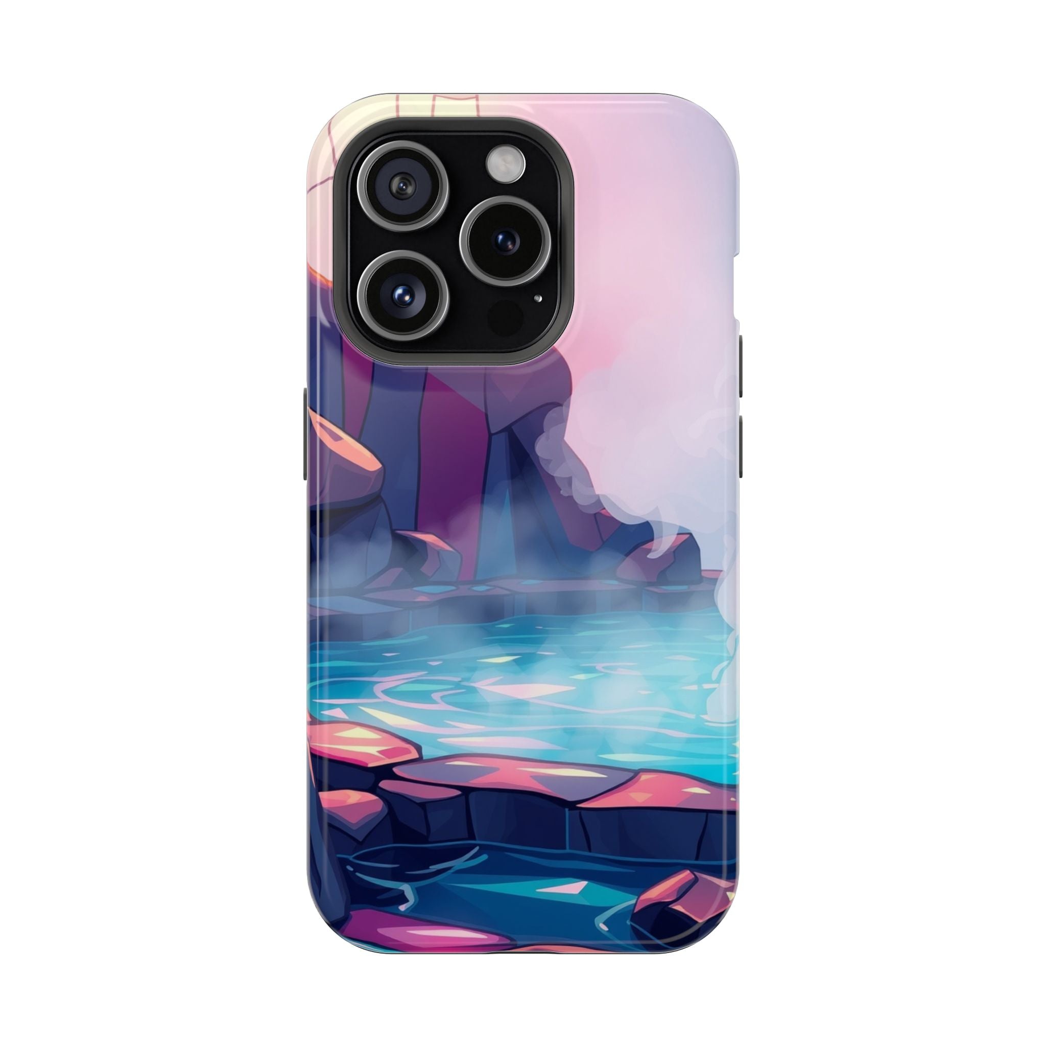 iPhone Cyan And Magenta Hot Spring Steam Slim Everyday iPhone Designer · iPhone