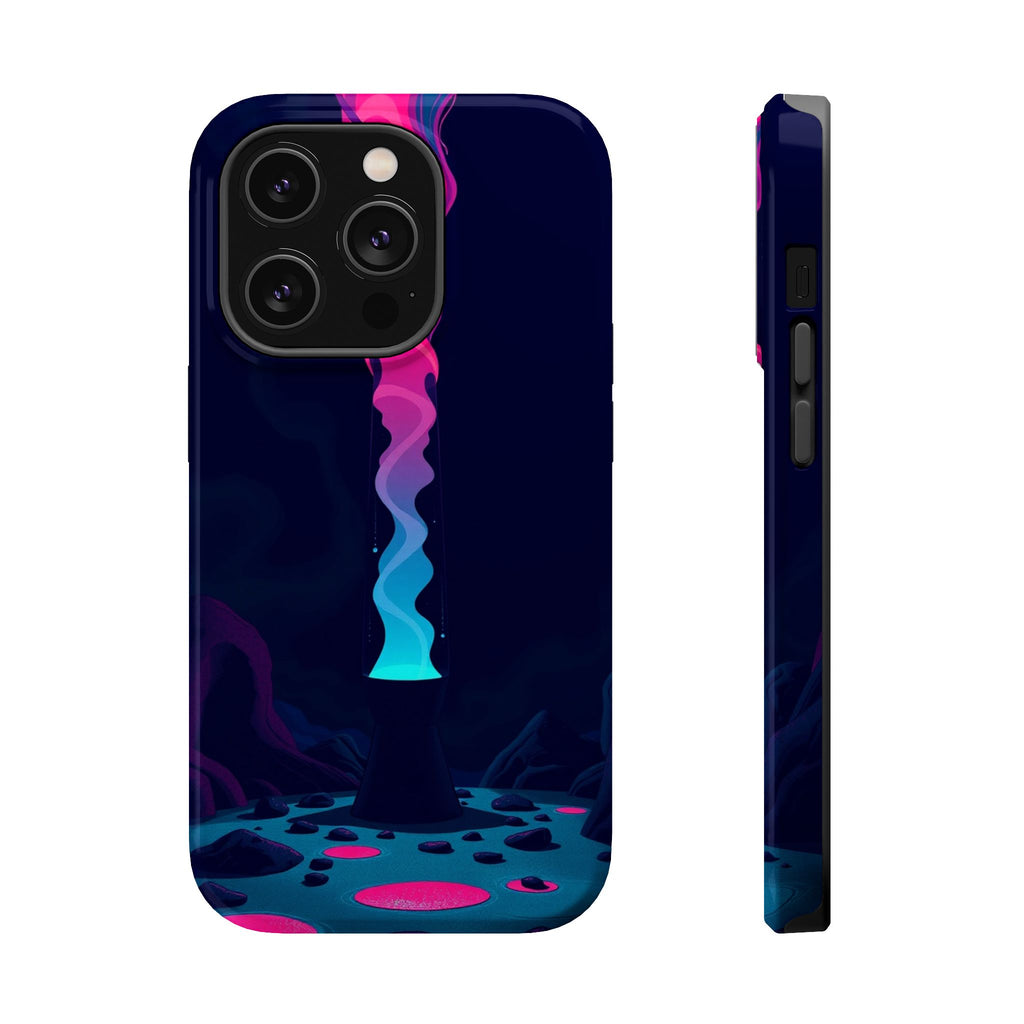 iPhone Cyan And Magenta Lava Lamp Flow Slim Everyday Designer Case · iPhone Case