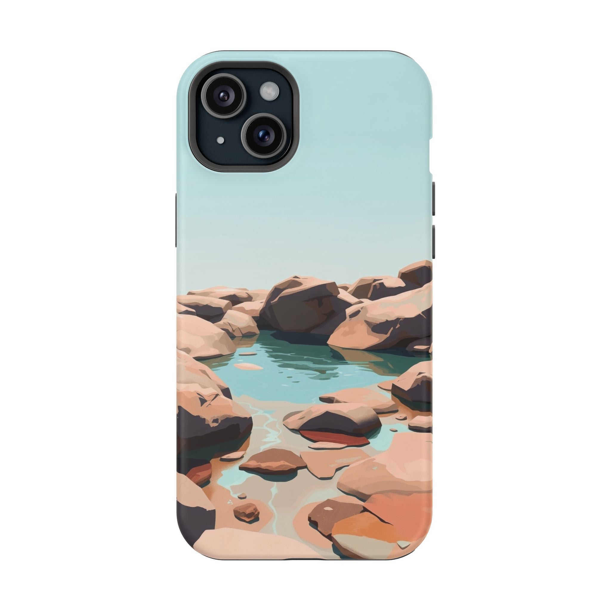 iPhone Tidal Pool Oil Painting Impressionist Slim iPhone Everyday · iPhone Case