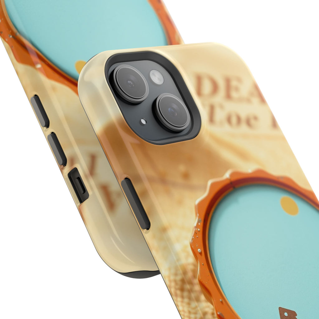 iPhone Burnt Orange And Sand Retro Travel Badge Soft Finish Everyday Case · iPho
