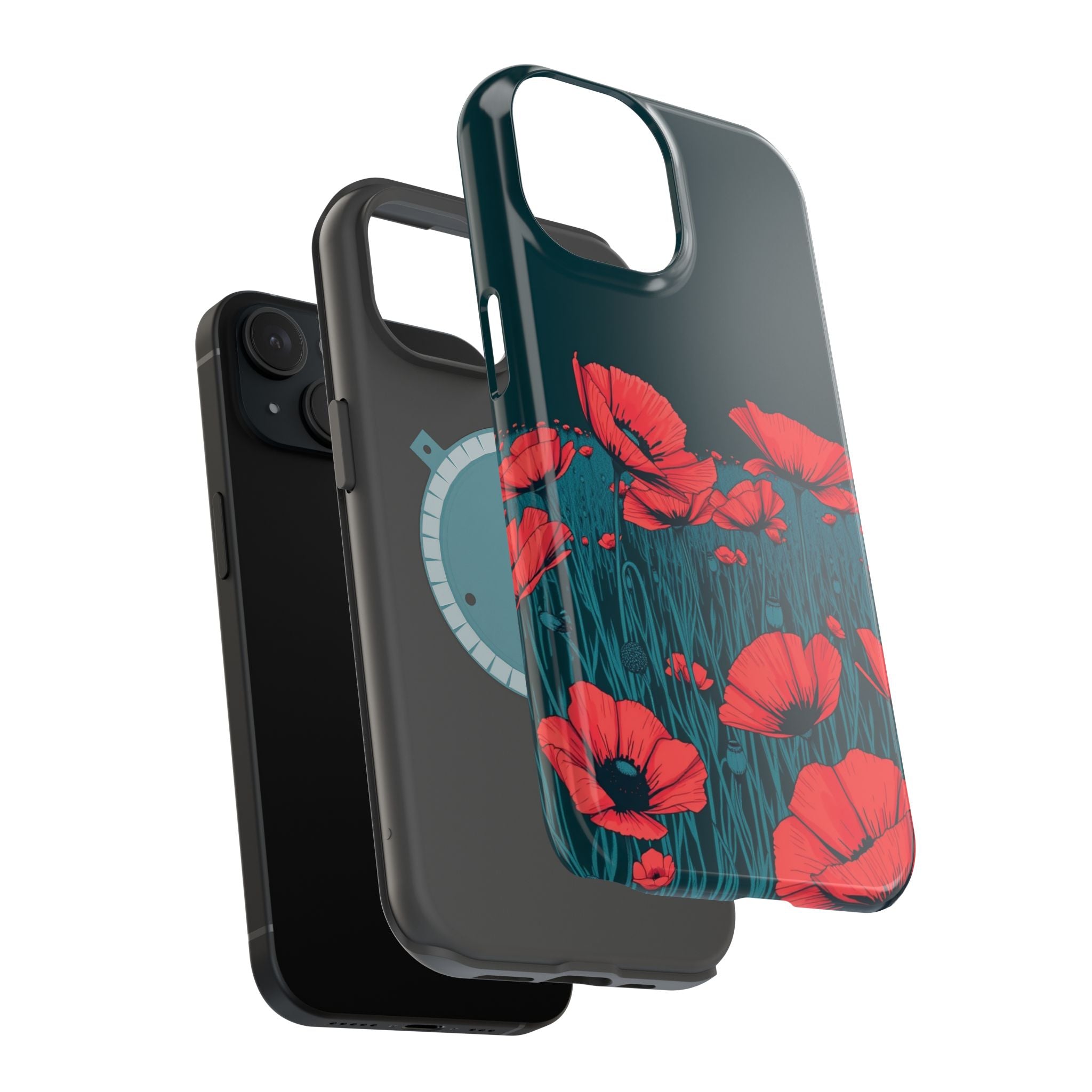 iPhone Poppy Field Dark Gothic Ink Clean Minimal Snap Cas Slim Snap Case · iPhon