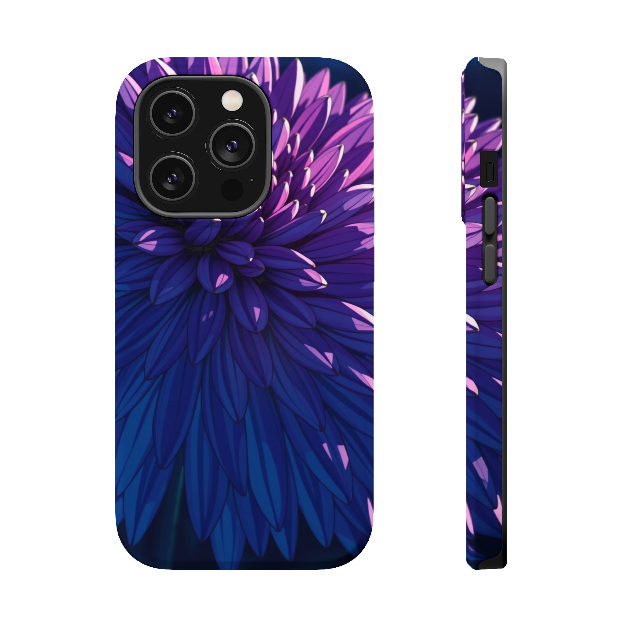 iPhone Indigo And Violet Chrysanthemum Classic Soft iPhone Finish · iPhone Case