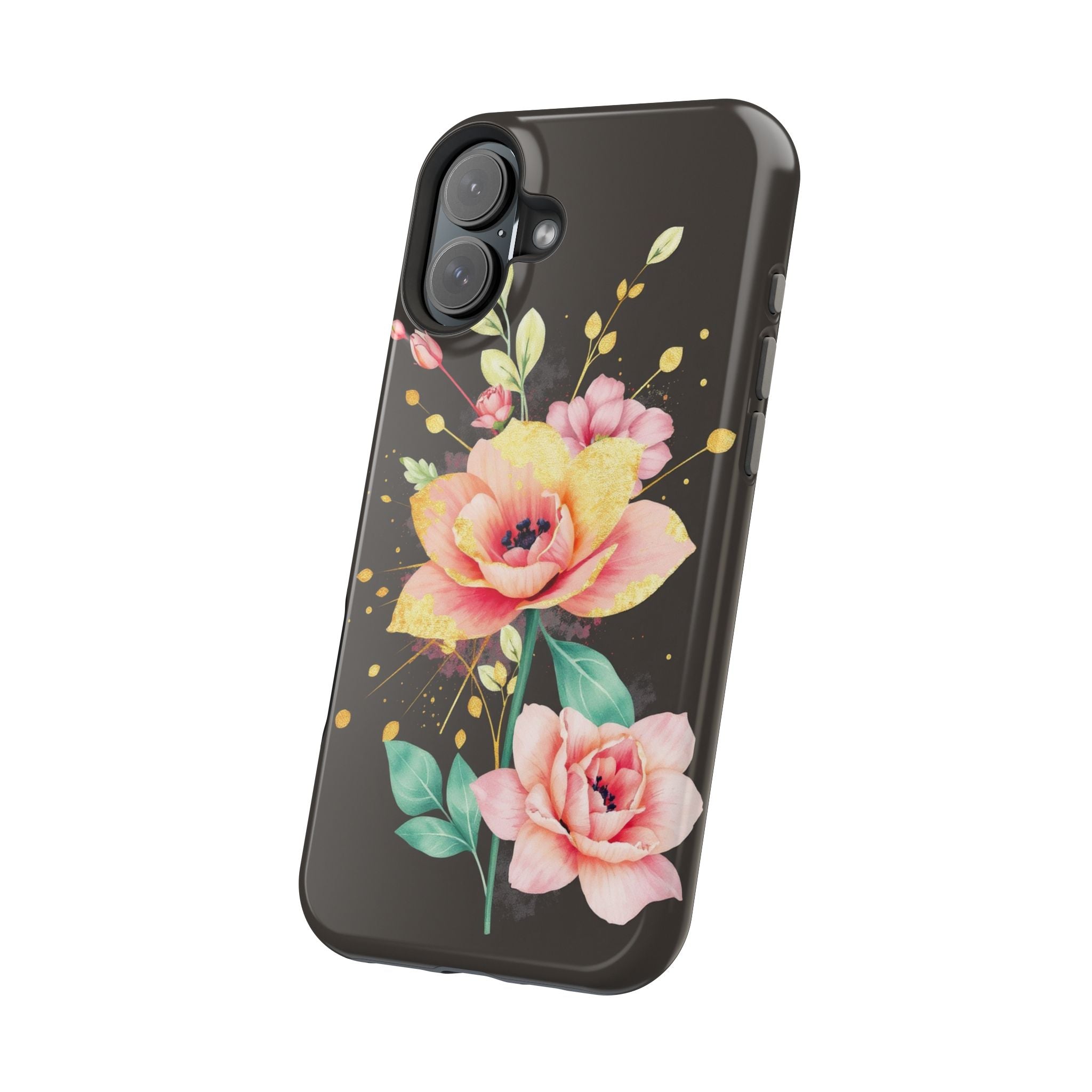 iPhone Earthy Floral Watercolor Splash Design Clean iPhone 14 Minimal · iPhone C