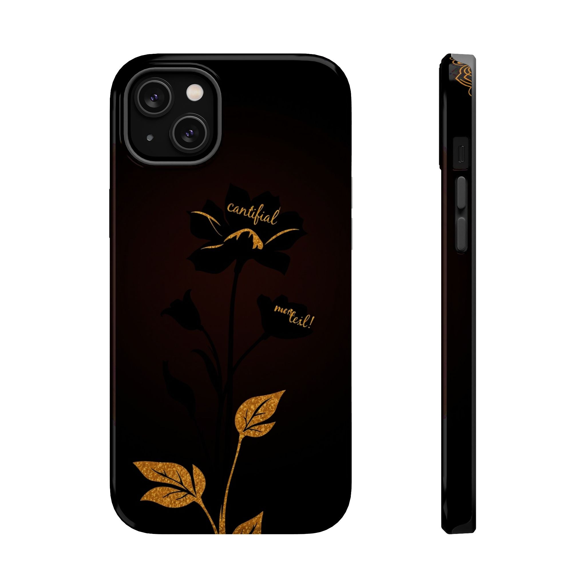 iPhone Earthy Floral Silhouette Design Slim Everyday Designer Case · iPhone Case