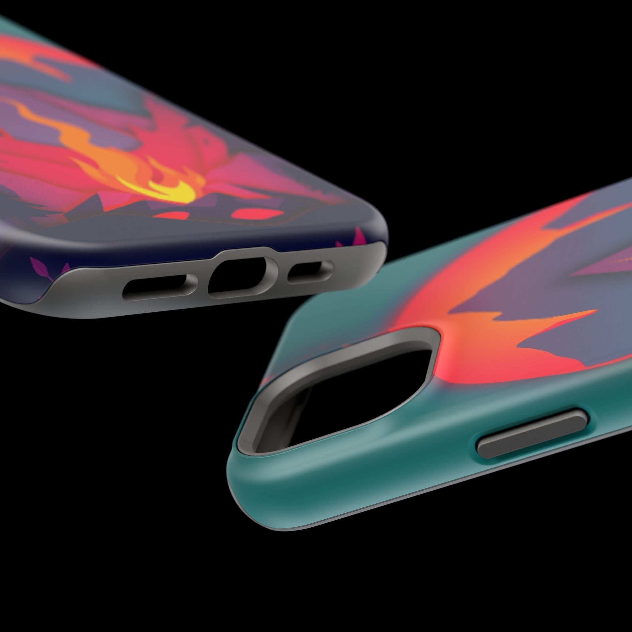 iPhone Cyan And Magenta Wildfire Glow Slim Everyday iPhone 12 Designer · iPhone