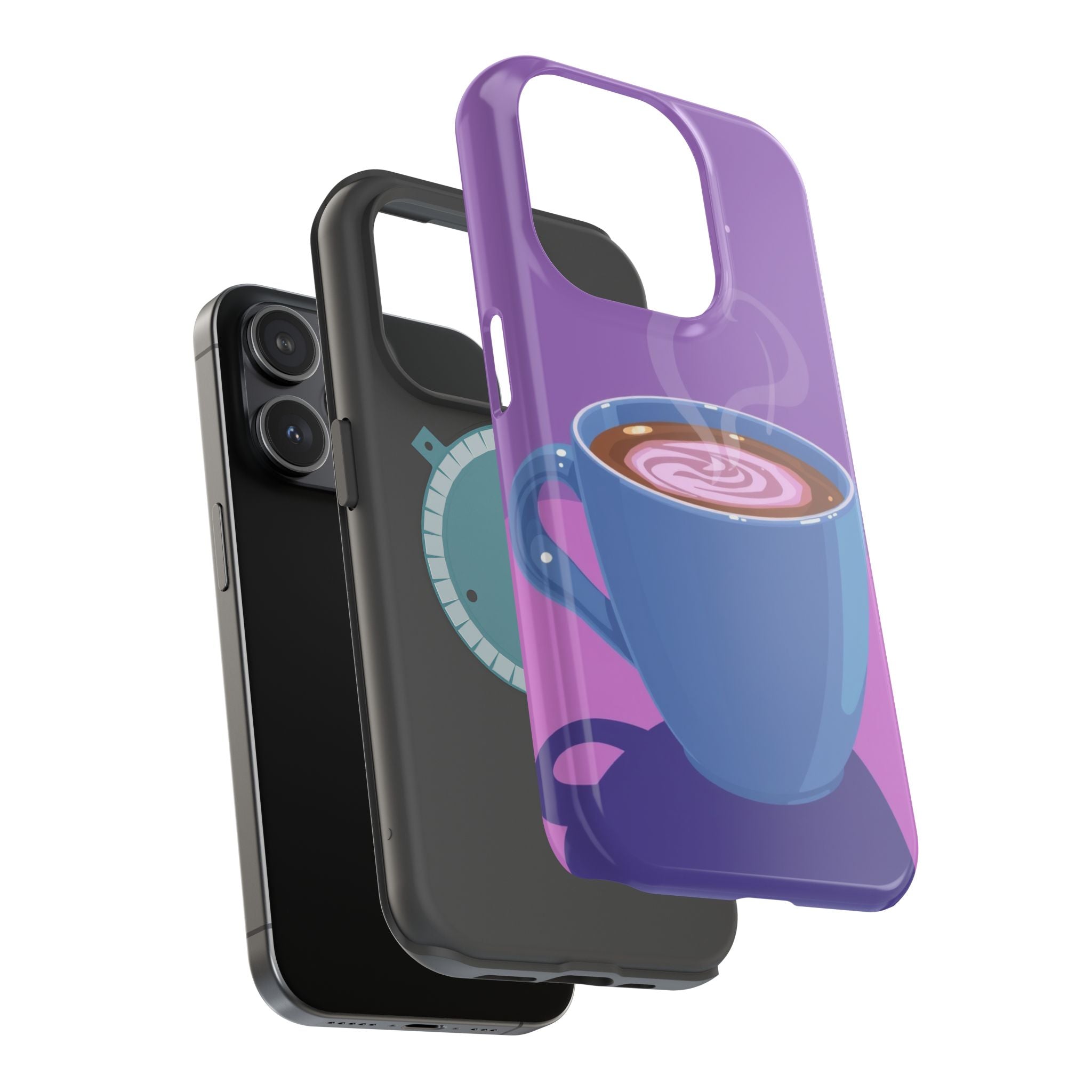 iPhone Emotional Support Coffee Pixel Art -Bit Soft Finish Everyday Case · iPhon
