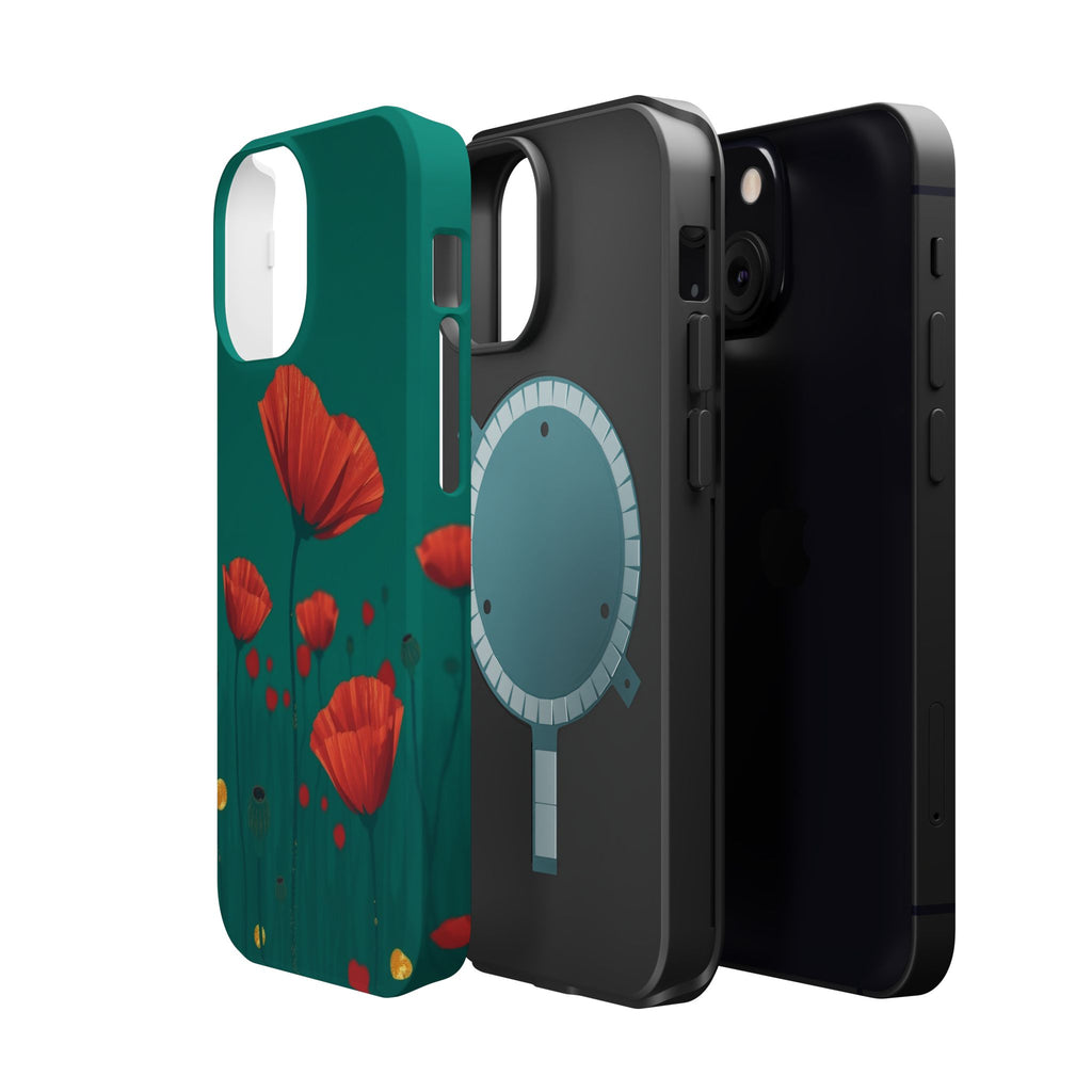 iPhone Earthy Poppy Field Design Bold Modern Everyday Snap Case · iPhone Case