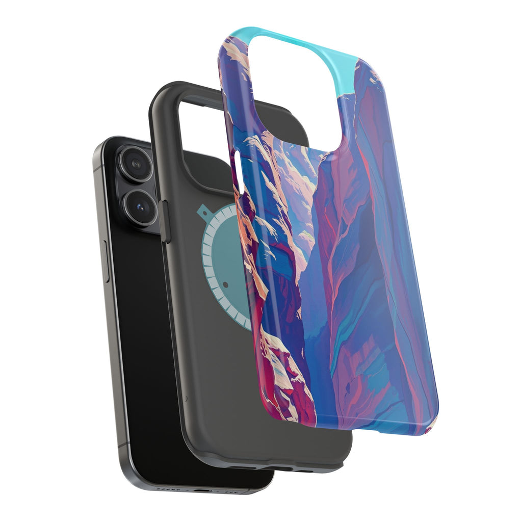 iPhone Cyan And Magenta Canyon Wall Slim Everyday Designer Case · iPhone Case