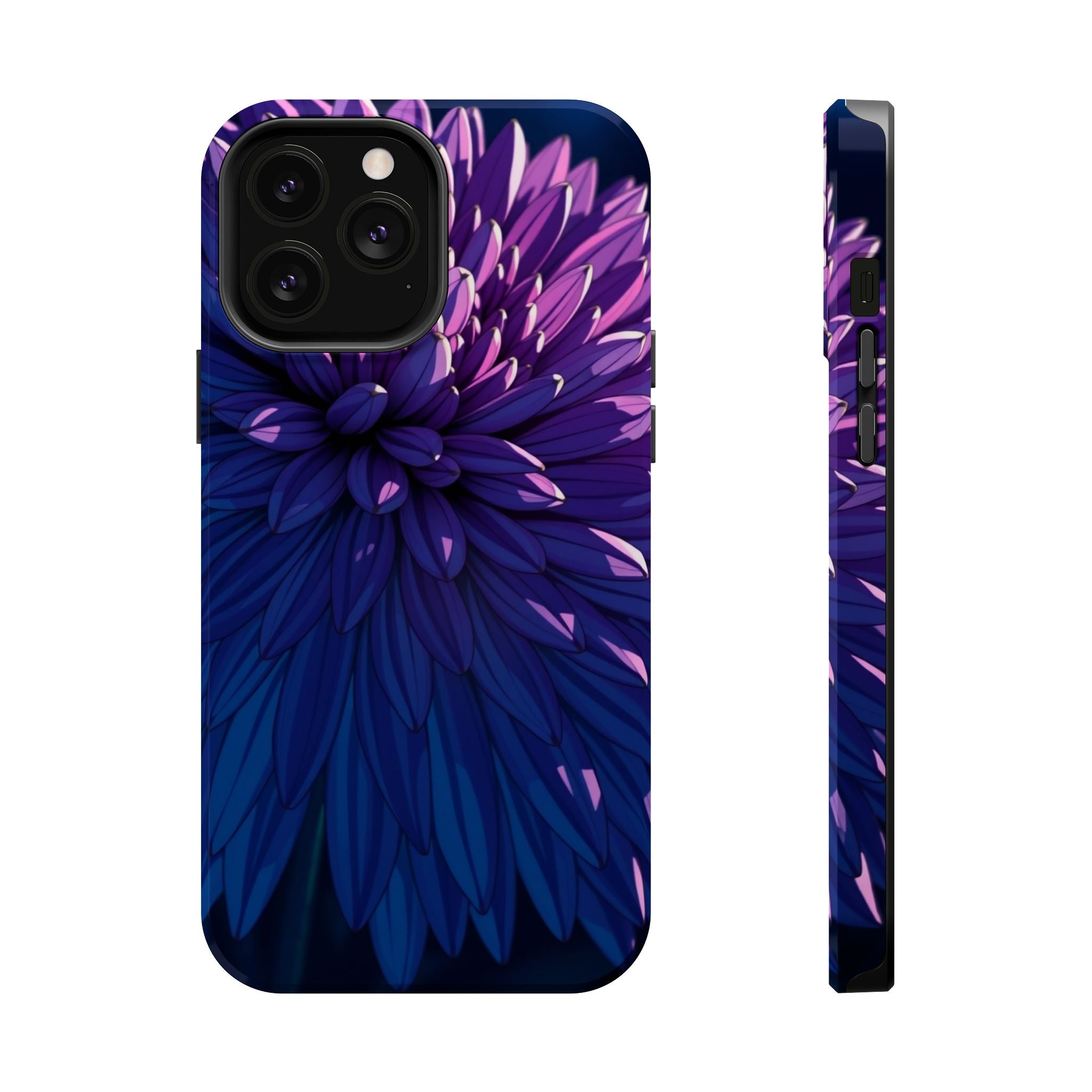 iPhone Indigo And Violet Chrysanthemum Classic Soft iPhone Finish · iPhone Case