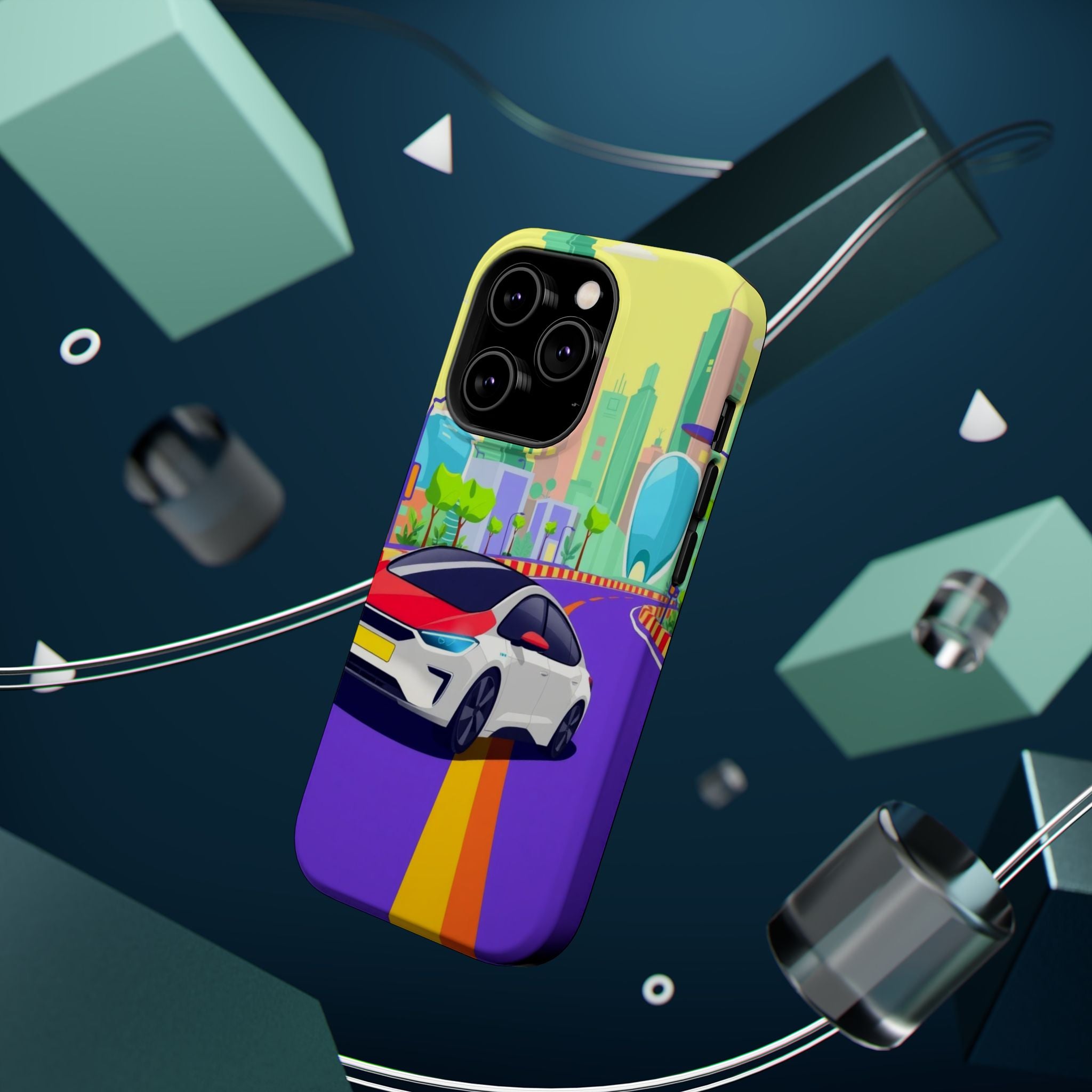 iPhone Electric Car Future Kids Fun Phone Case Gift Slim Snap Case · iPhone Case