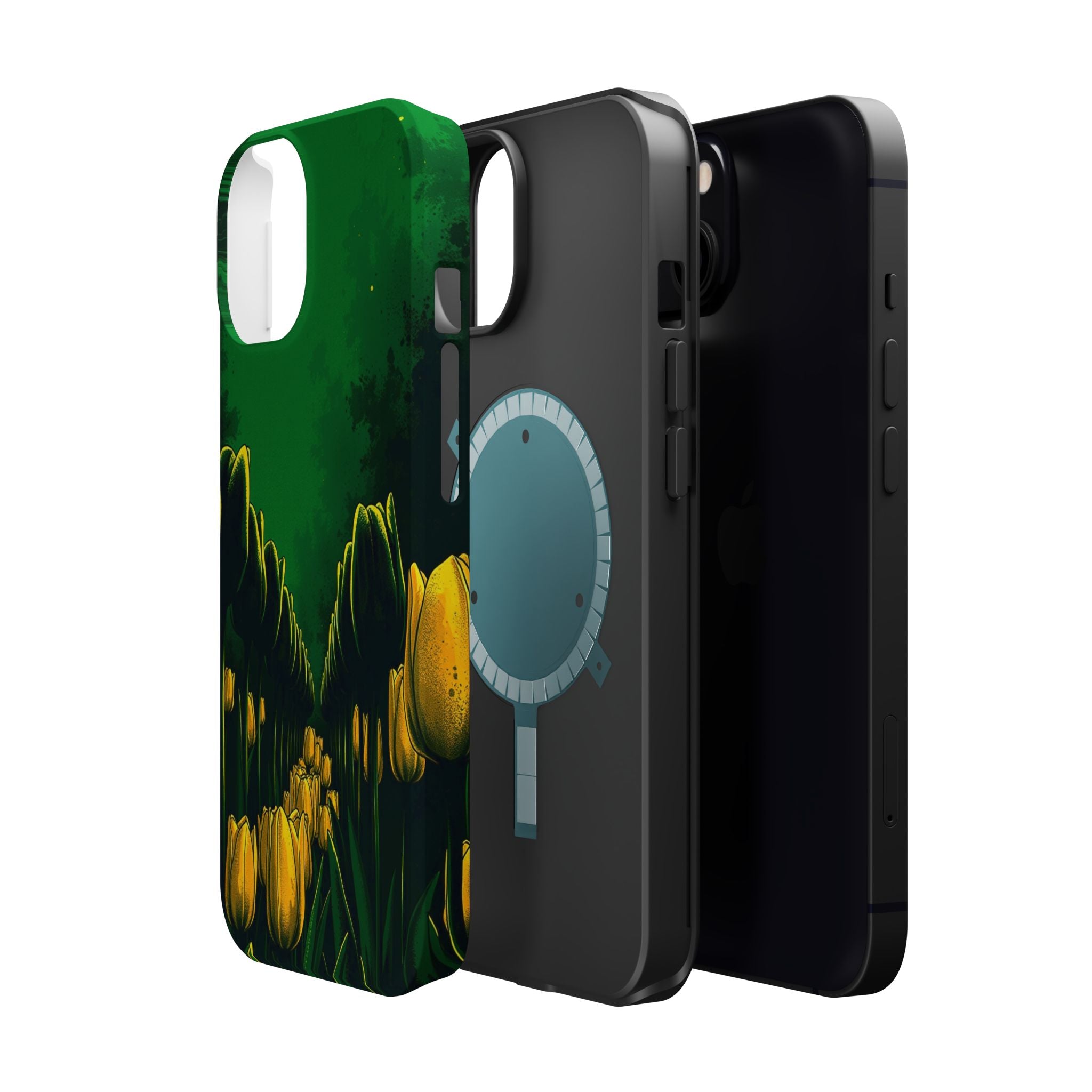 iPhone Tulip Row Emerald Green And Gold Slim Snap Case · iPhone Case