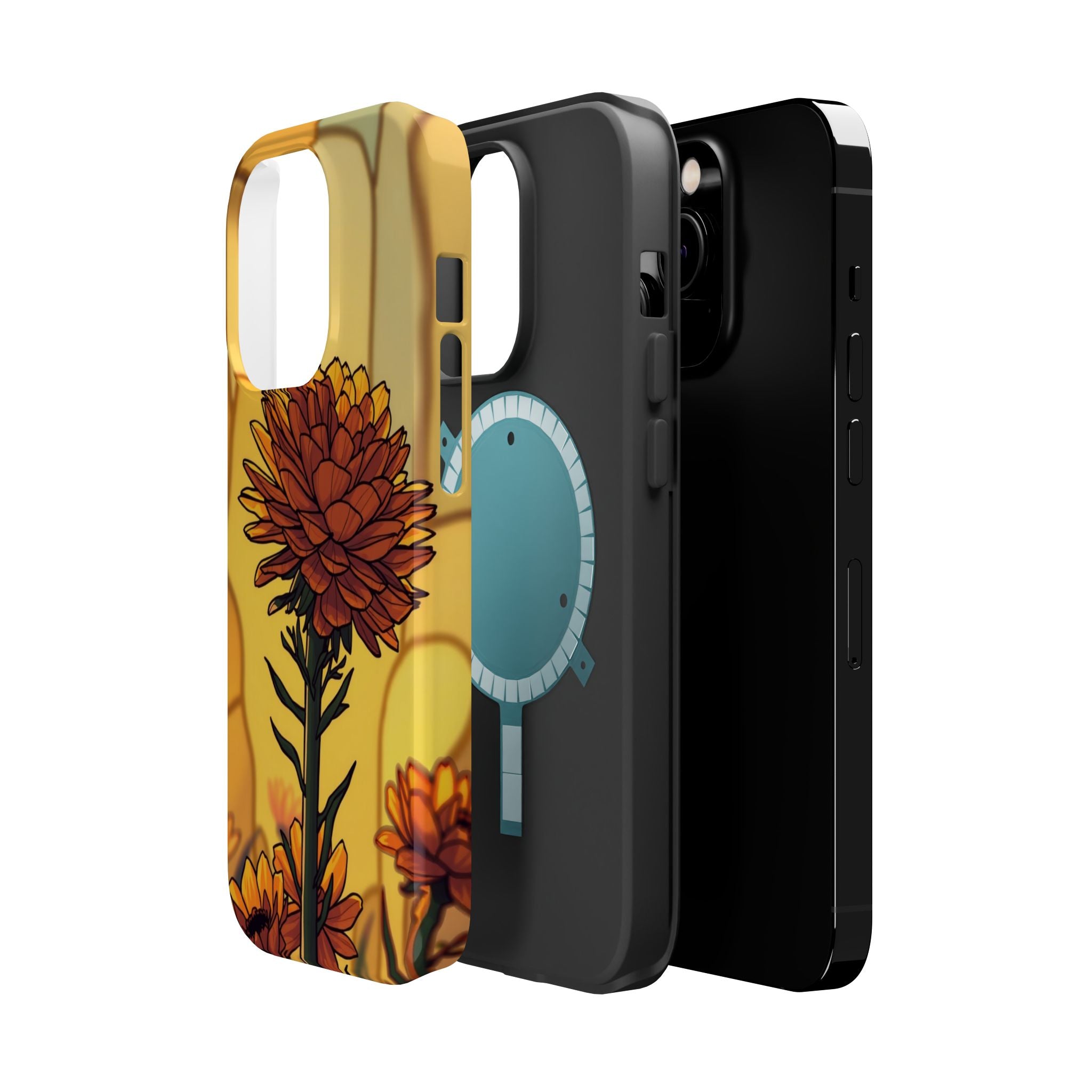 iPhone Sunset Amber And Peach Ranunculus Stack Soft iPhone Finish · iPhone Case