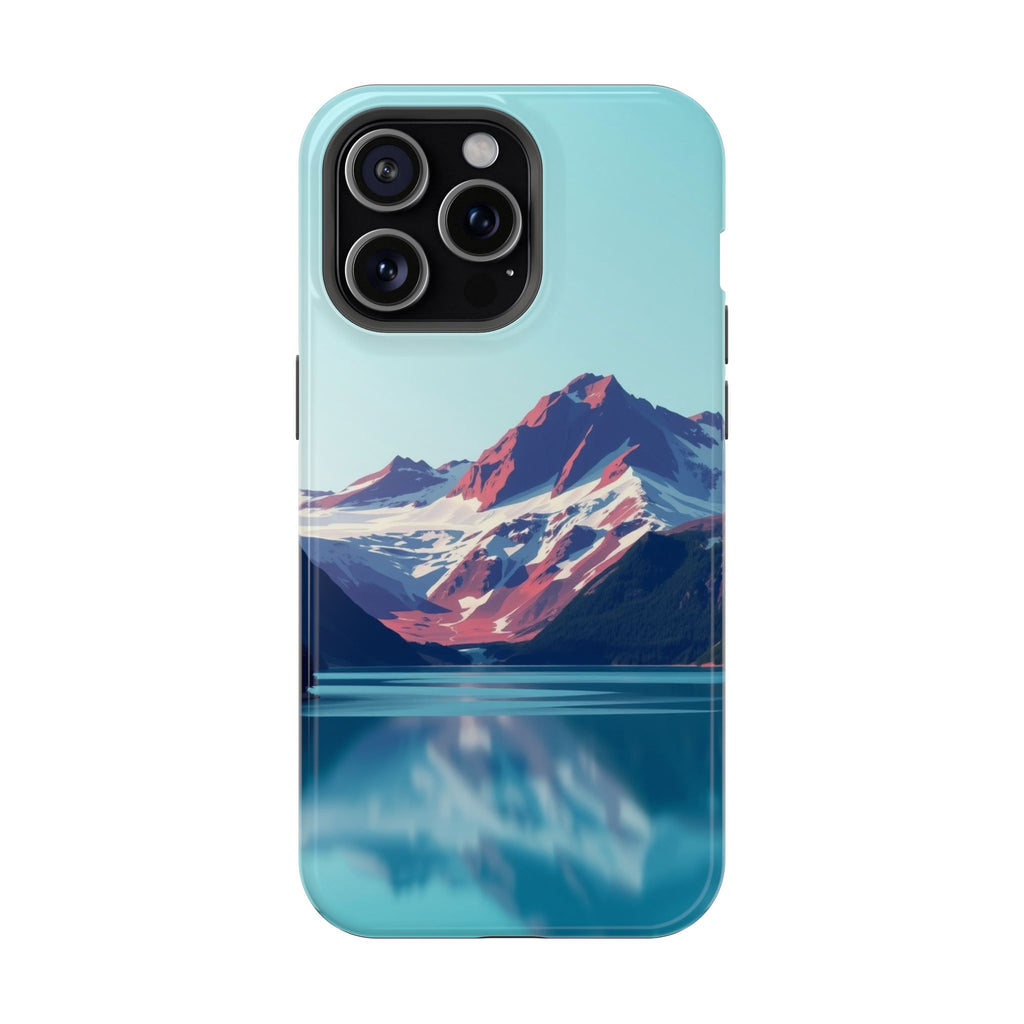iPhone Cyan And Magenta Glacier Lake Slim Everyday Designer Case · iPhone Case