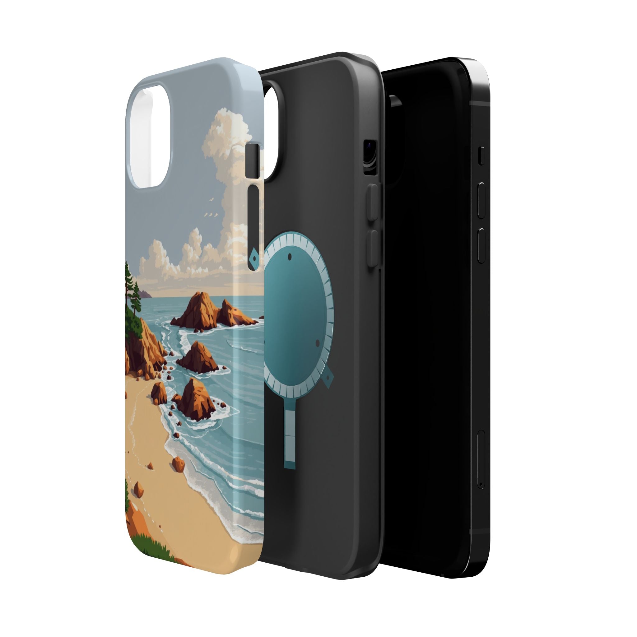 iPhone Mustard And Rust Pebble Beach Slim Everyday Designer Case · iPhone Case